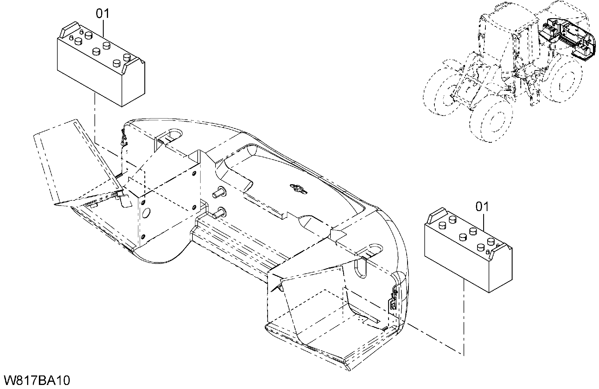 Схема Аккумулятор(BA001) HITACHI ZW310