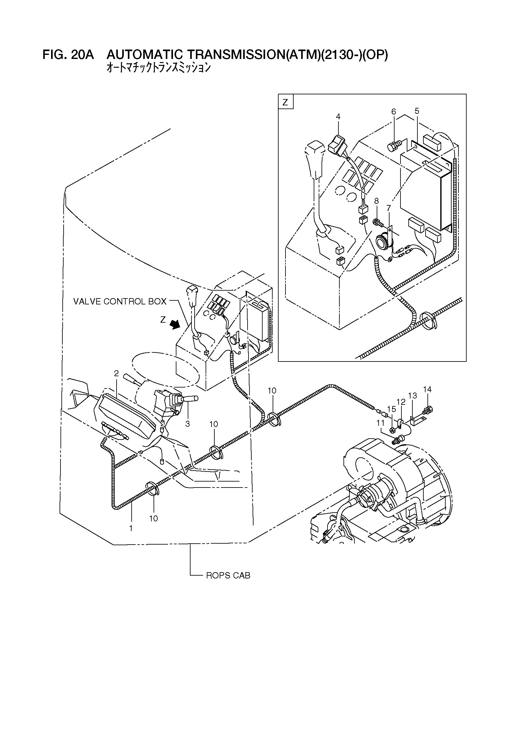 Схема Аутоматик трансмиссия(ATM)(2130-)(OP) HITACHI LX110-7