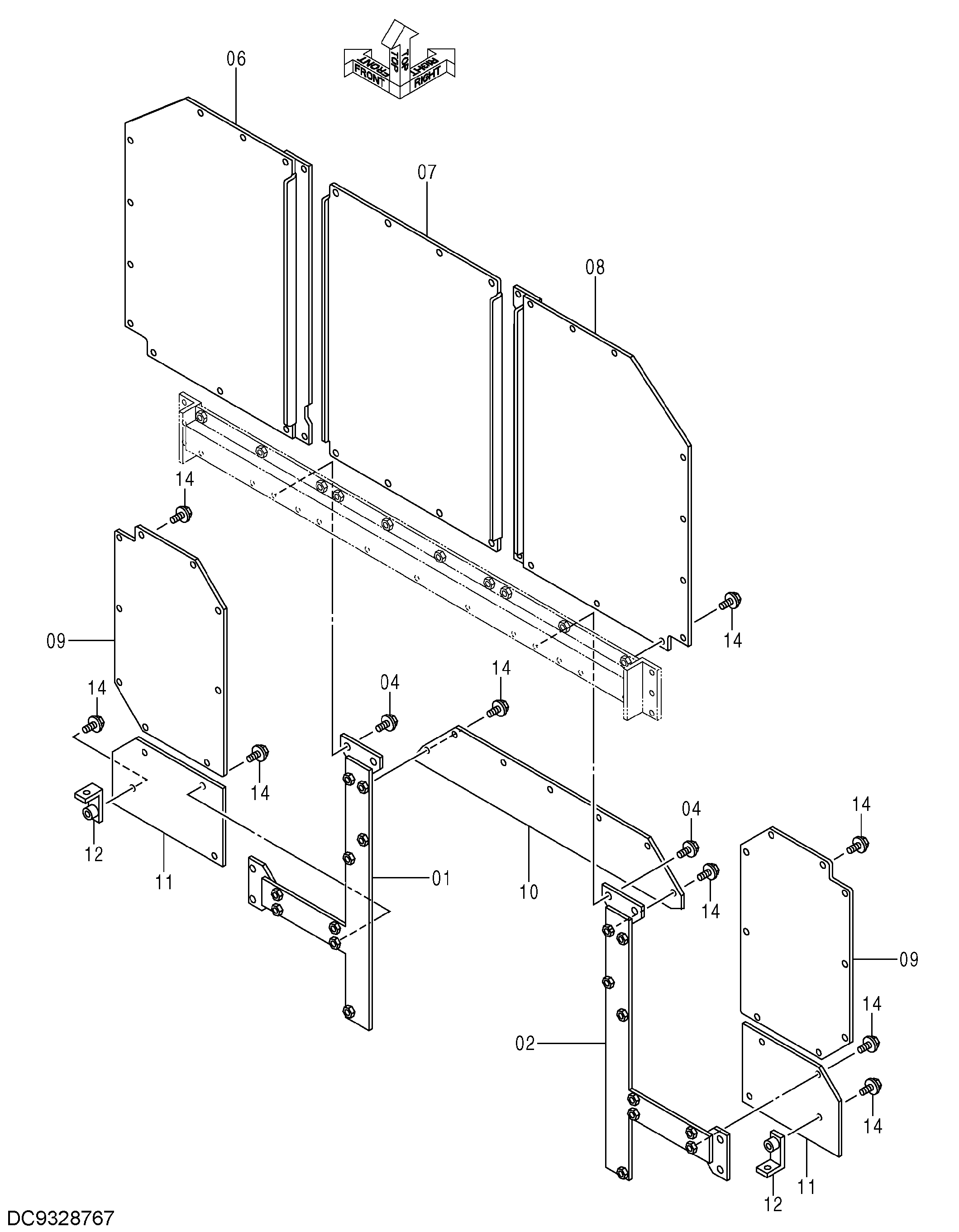 Схема Подогрев щиток HITACHI EX2600-6BH