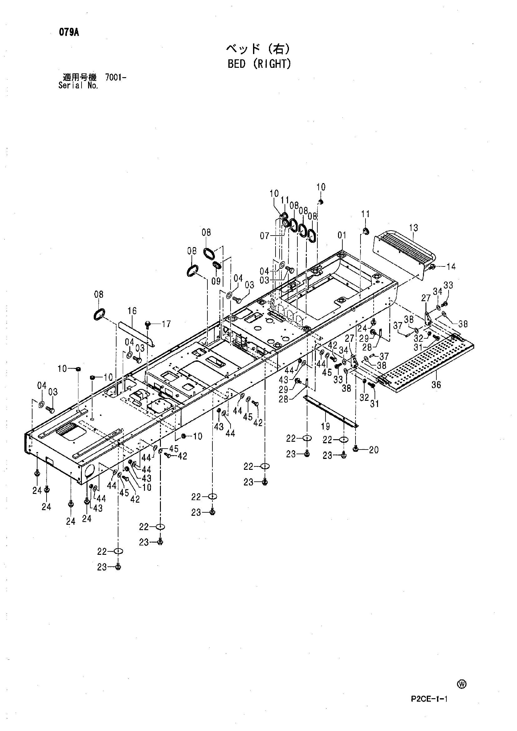 Схема Платформа (правый) HITACHI SCX1500-2