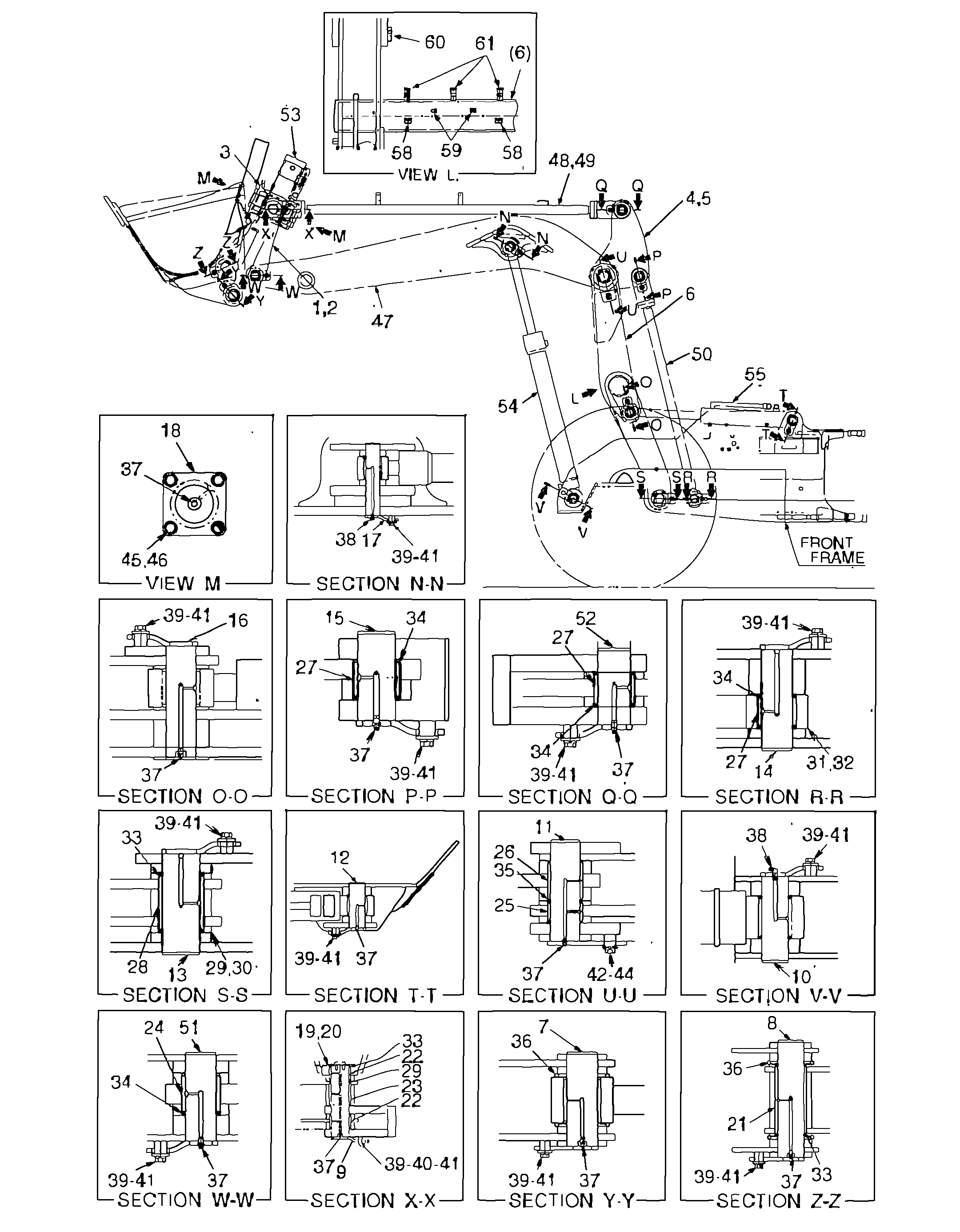 Схема Подъём рукоять HITACHI L13T-3
