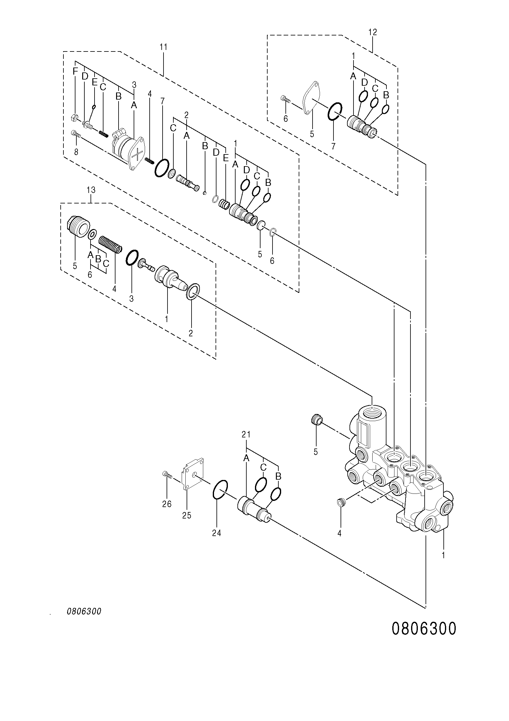 Схема Электромагнитный клапан HITACHI ZX75US