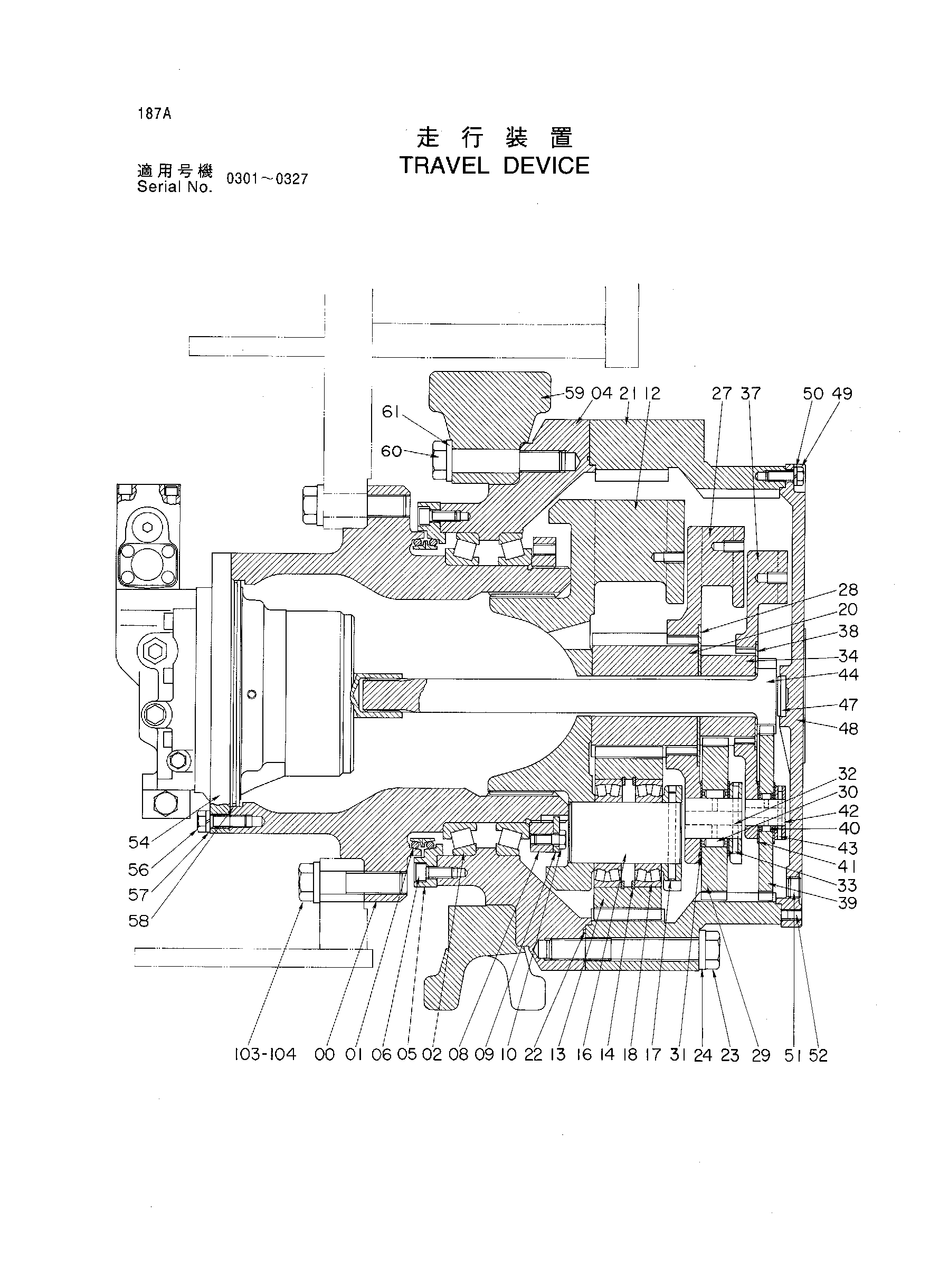 Схема Бортовой редуктор HITACHI KH850-3