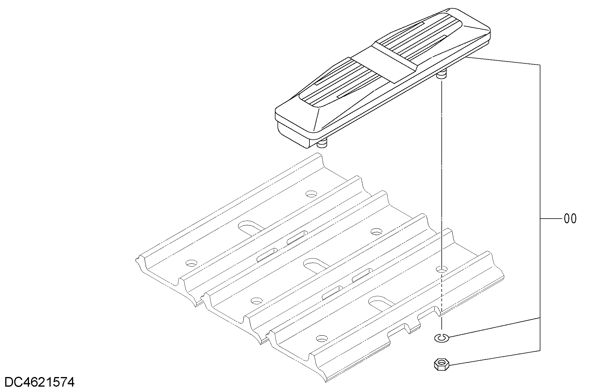 Схема Резиновый башмак (TOPY) HITACHI ZX35U-2