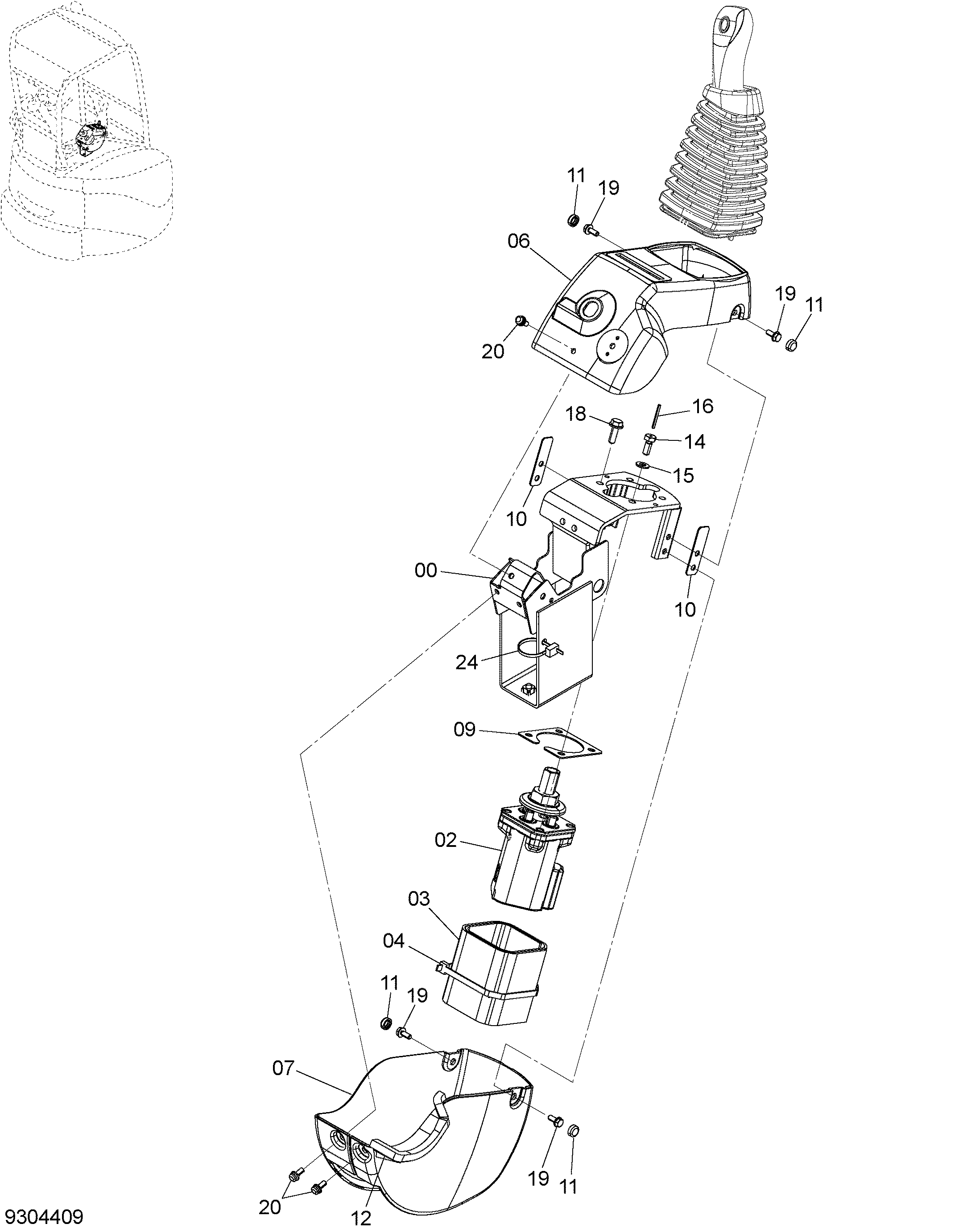Схема Консоль (правый) HITACHI ZX35B