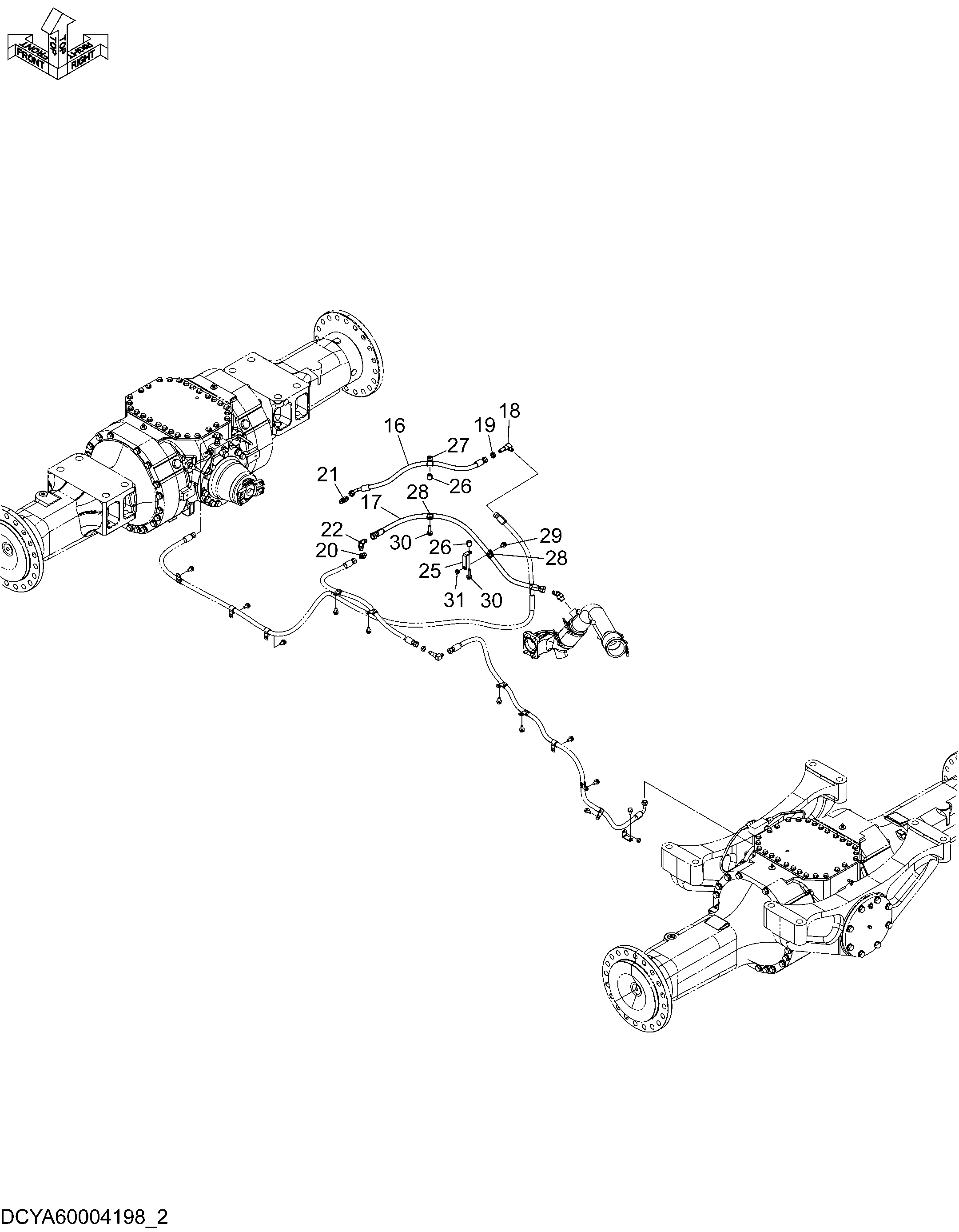 Схема BRAKE PIPING (3-2) HITACHI ZW250-5B