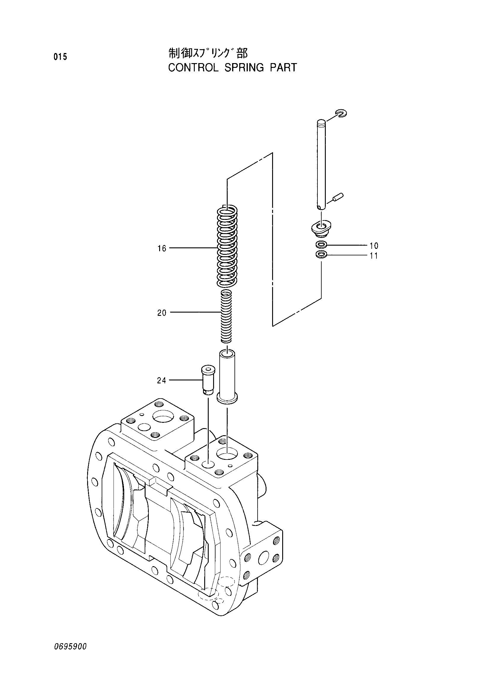 Схема Управление пружина деталь HITACHI EX150LC-5