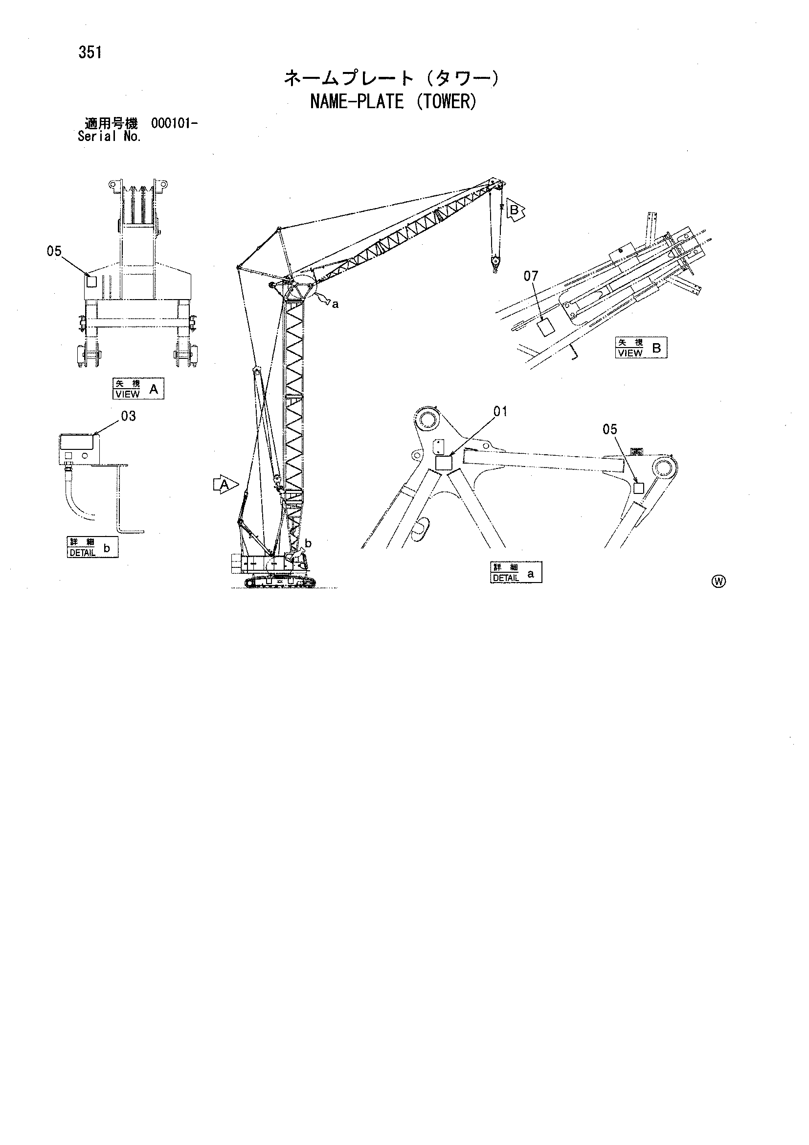 Схема Информационная табличка (башенный) HITACHI SCX900-2