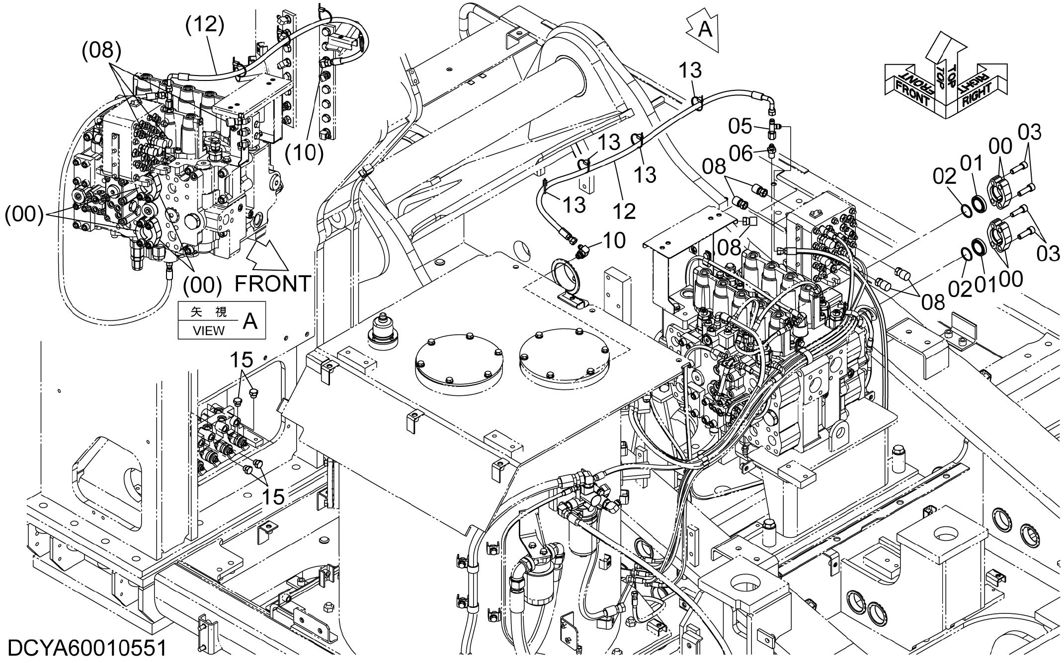 Схема Пробка в сборе (ковш) HITACHI ZX470LCH-5B
