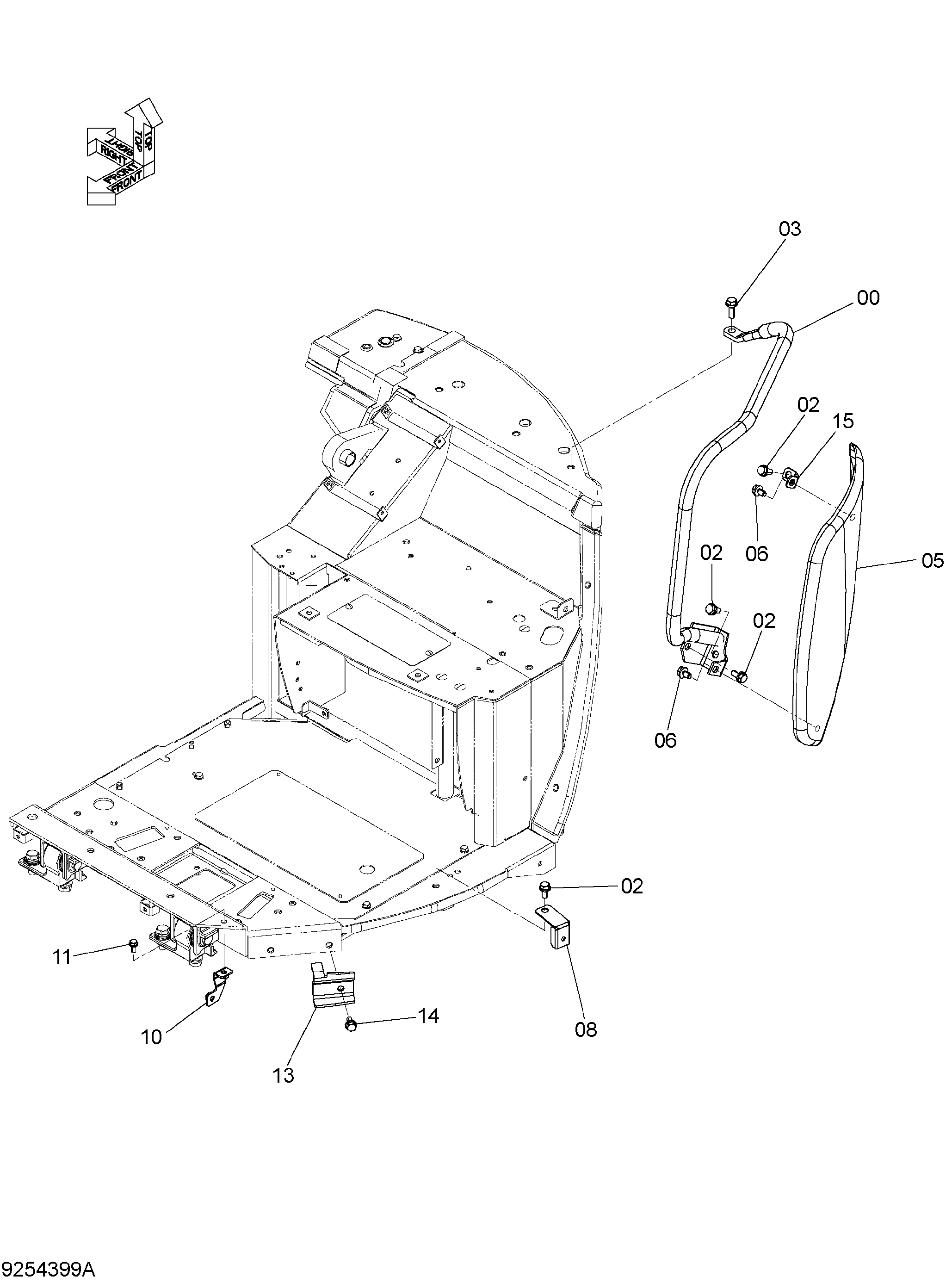 Схема CANOPY (FLOOR) STAY (2) HITACHI ZX40WM-3D