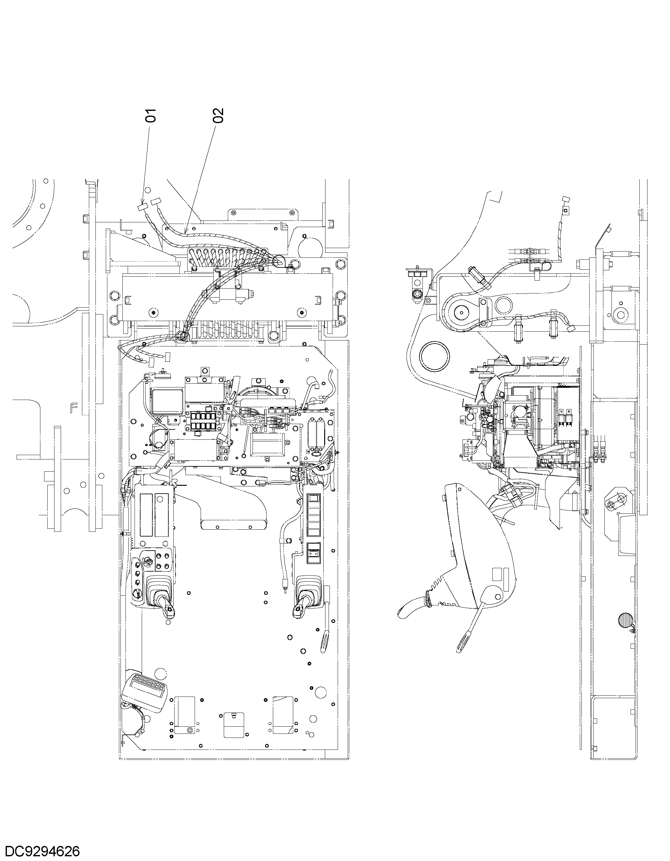 Схема Екстентион жгут проводов HITACHI ZX1800K-3