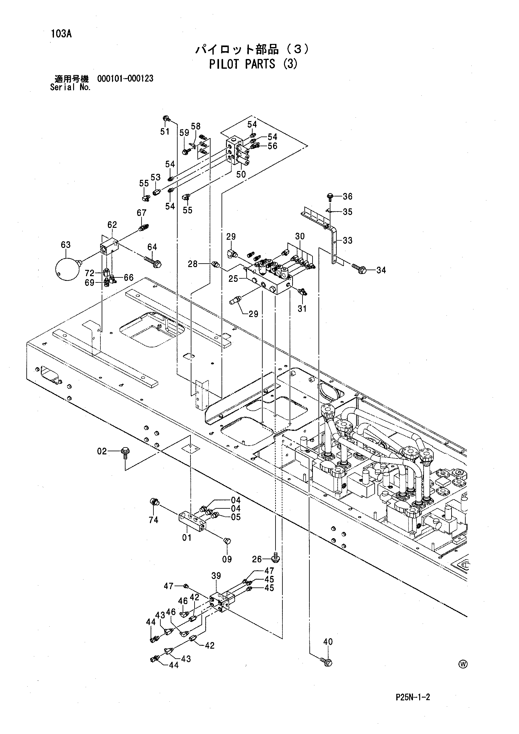 Схема Пилотный детали (3) HITACHI SCX900-2