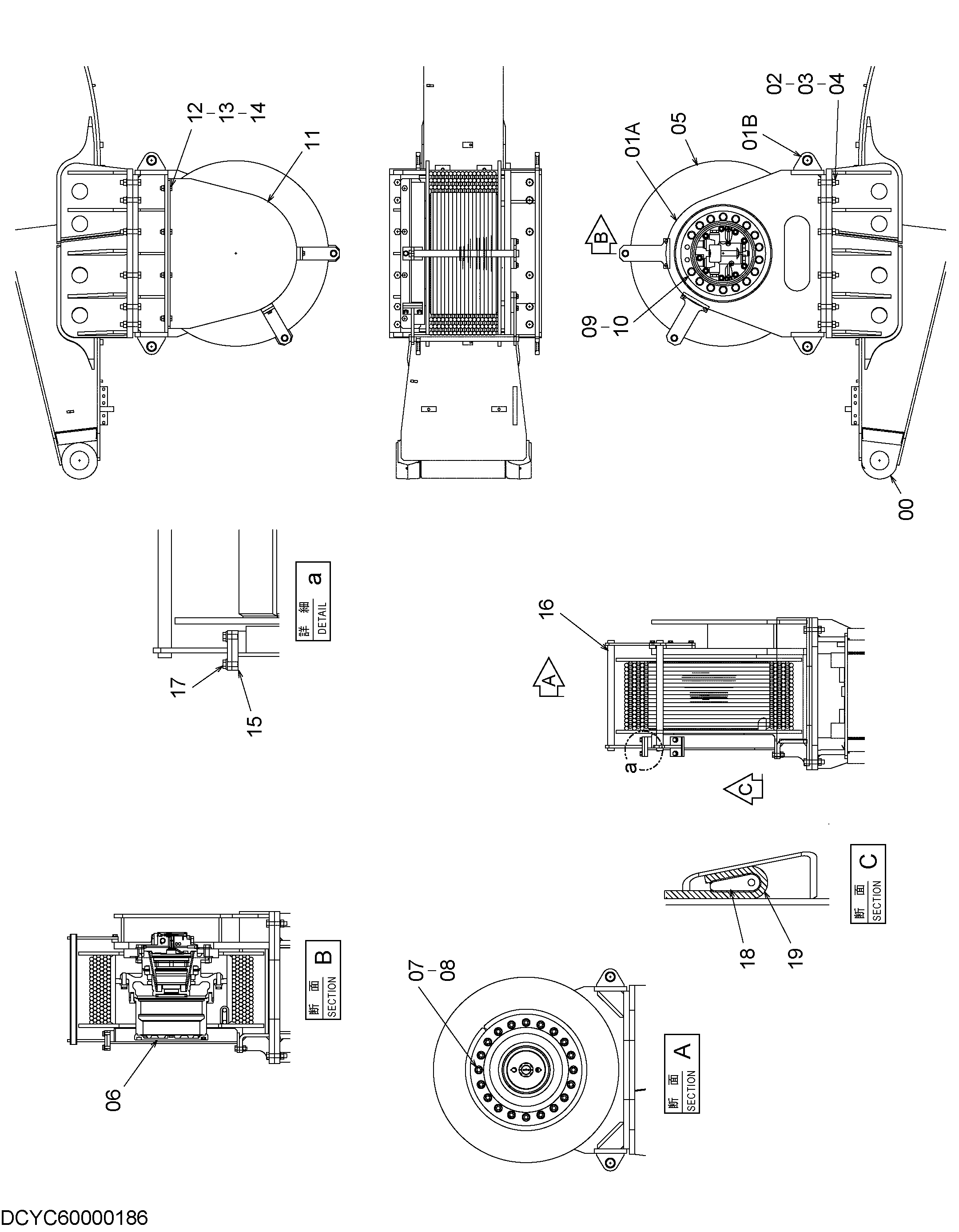 Схема Лебёдка HITACHI ZX200