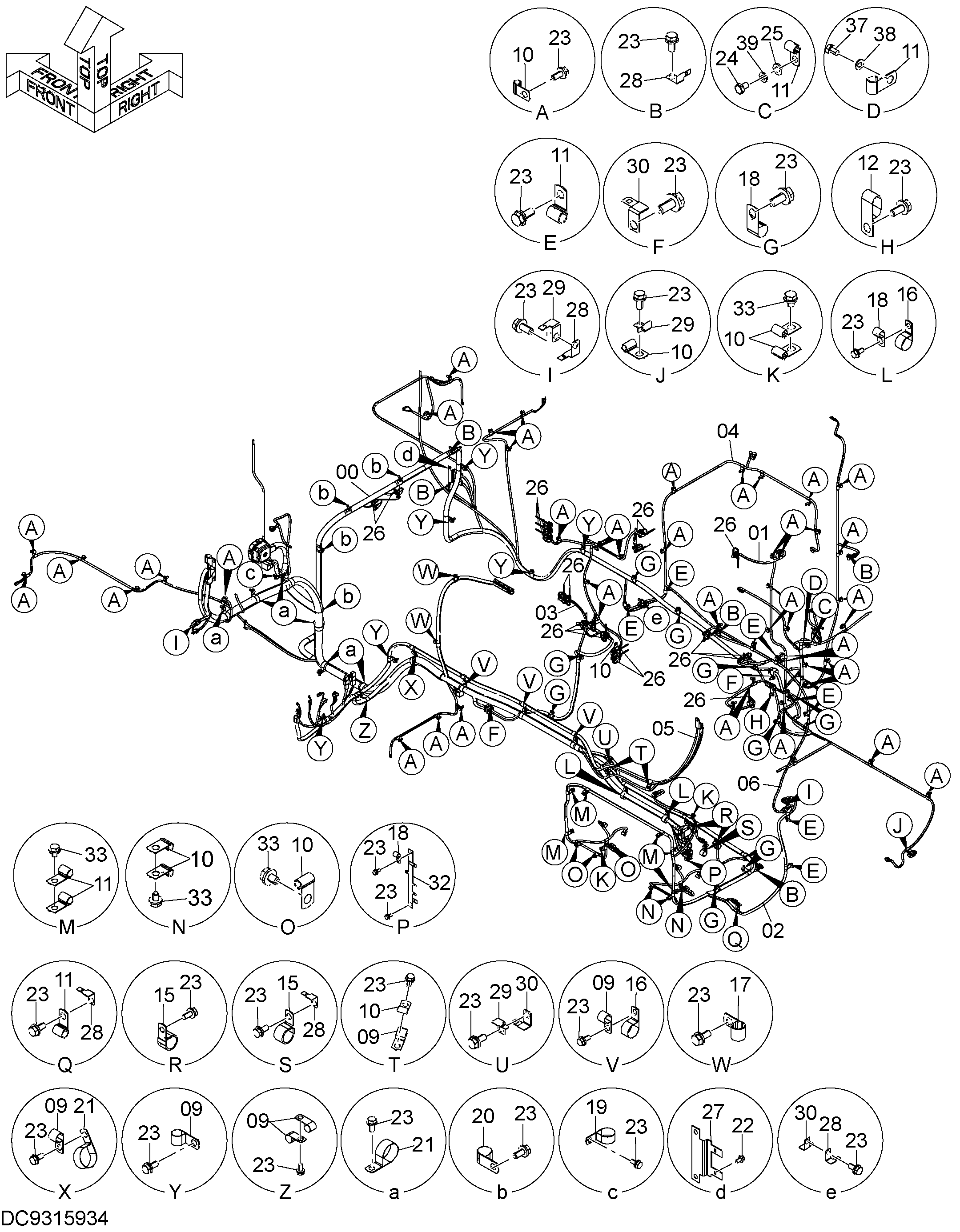 Схема Электрооборудование (5) HITACHI ZX870LC-5B