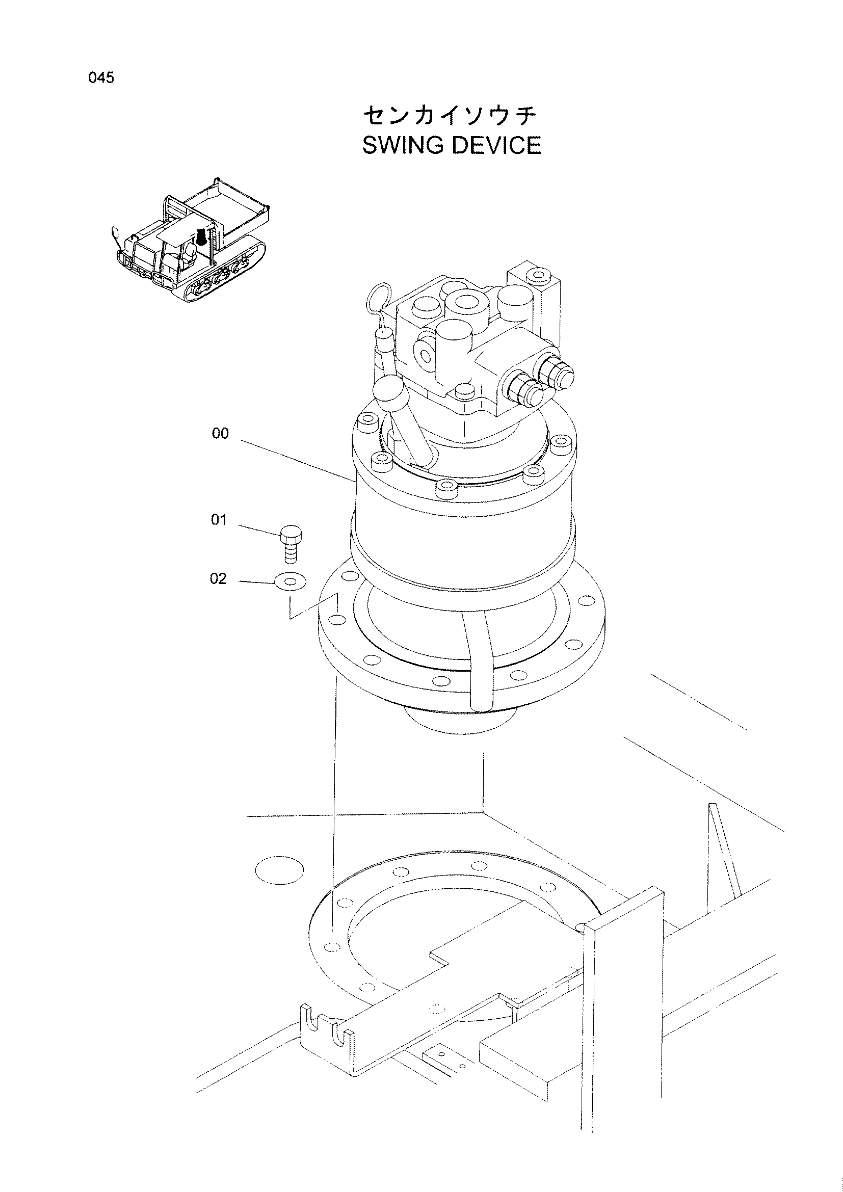 Схема Механизм поворота HITACHI EG40R