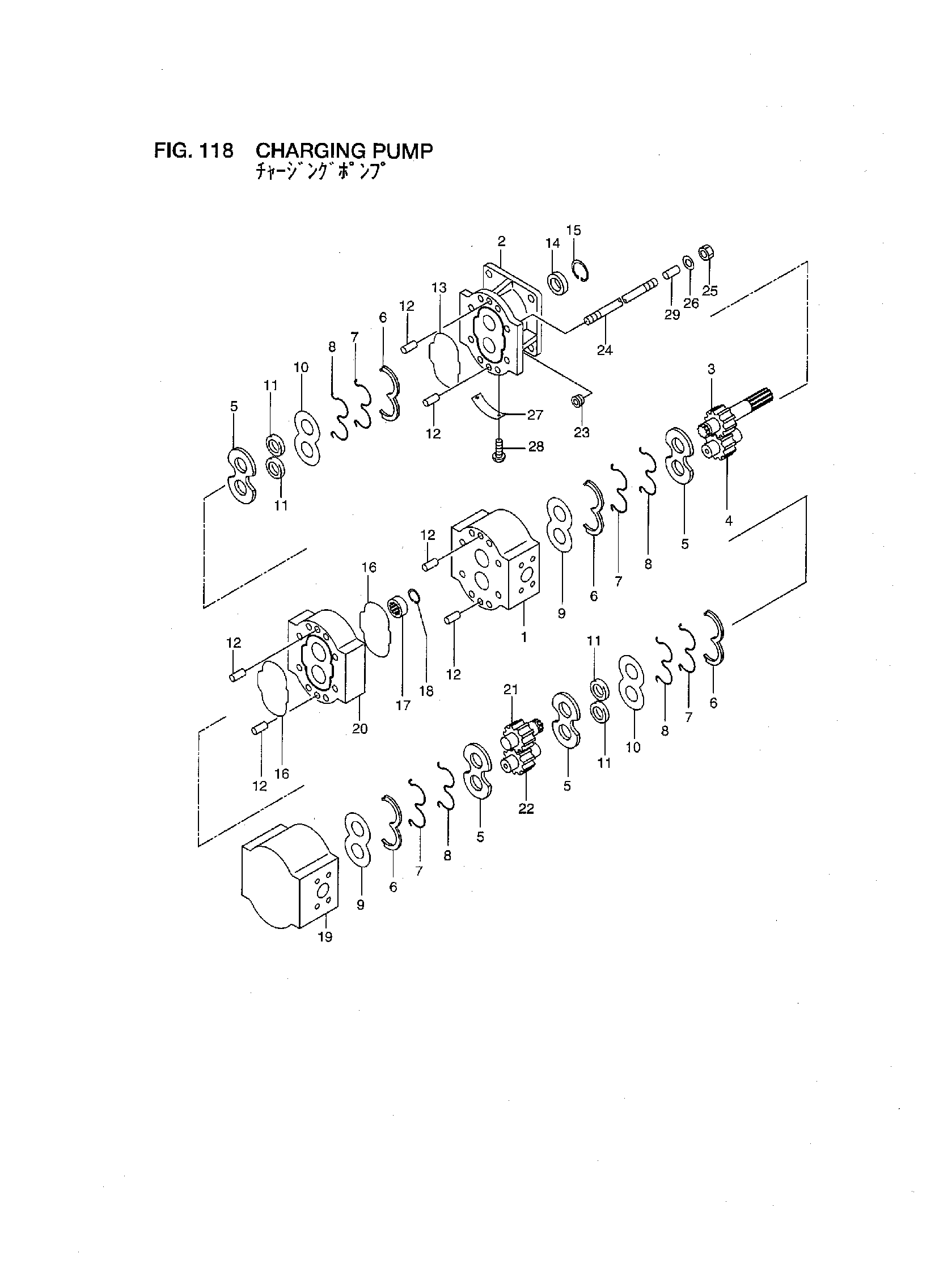 Схема Кхаргинг насос HITACHI LX450-7