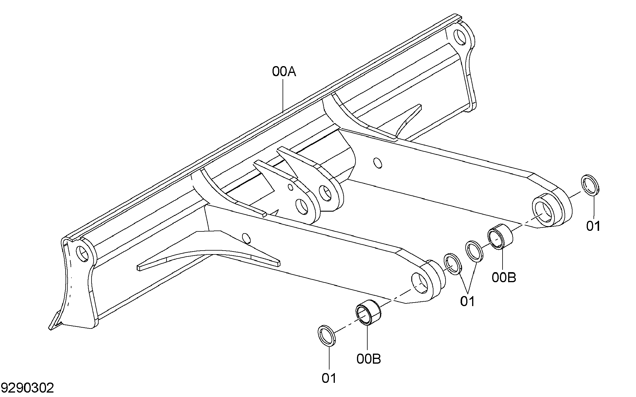 Схема Отвал HITACHI ZX14-3CKD