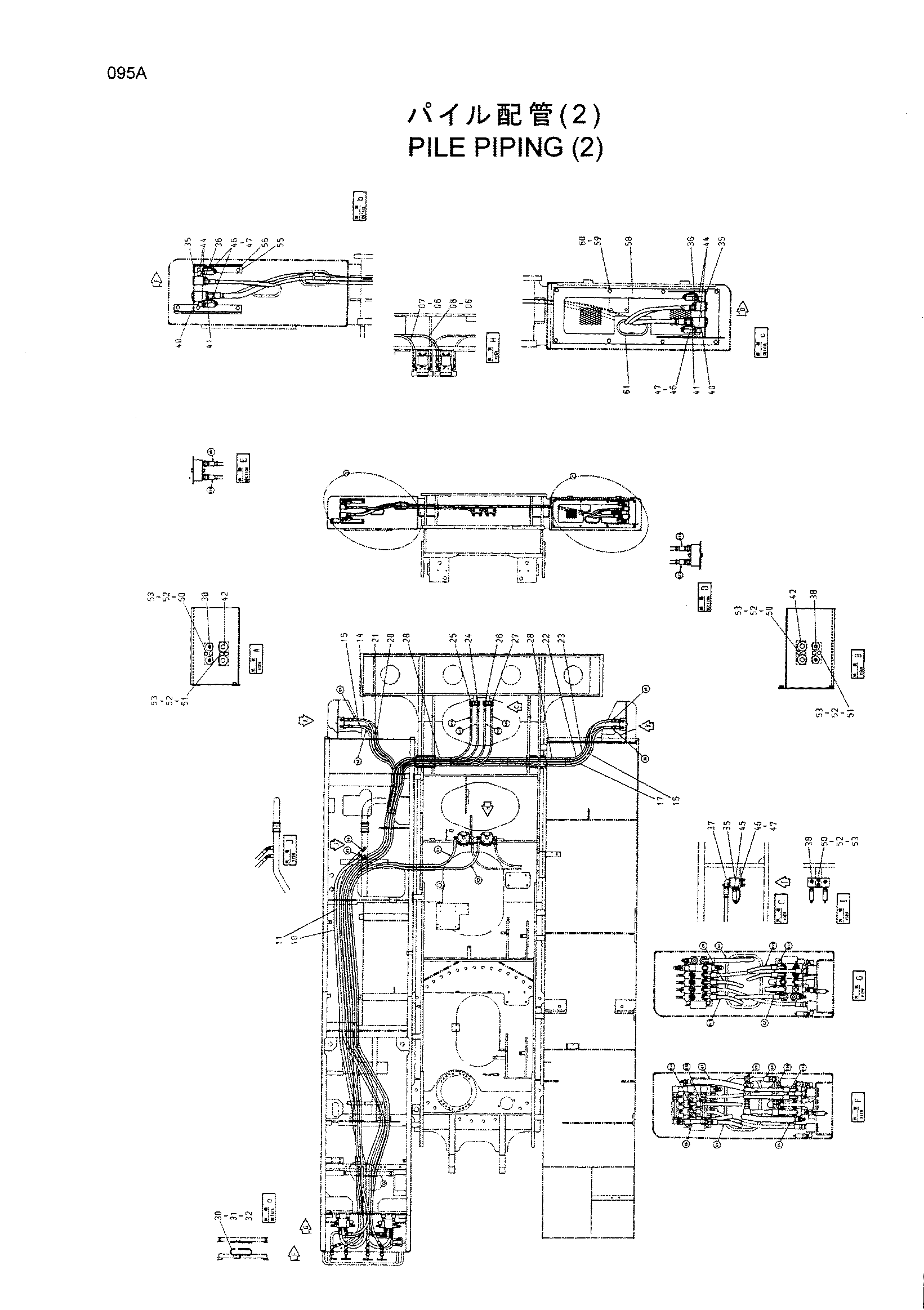 Схема Пиле трубопроводы (2) HITACHI CX500PD