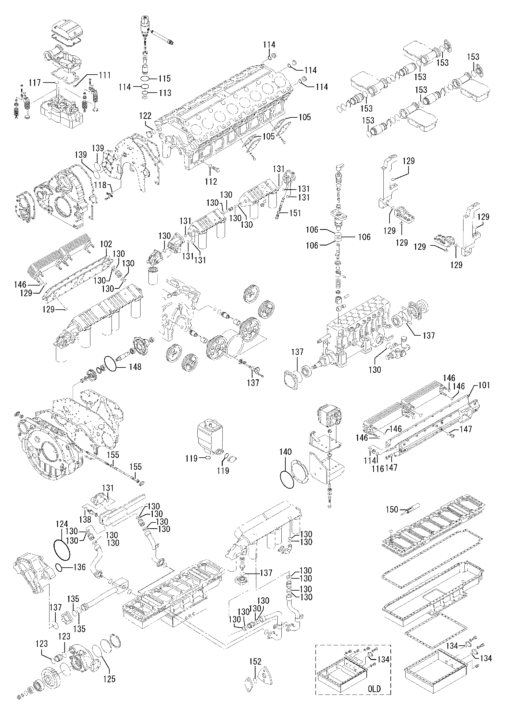 Схема Оверхаул прокладка комплект(деталь-2) HITACHI EX8000