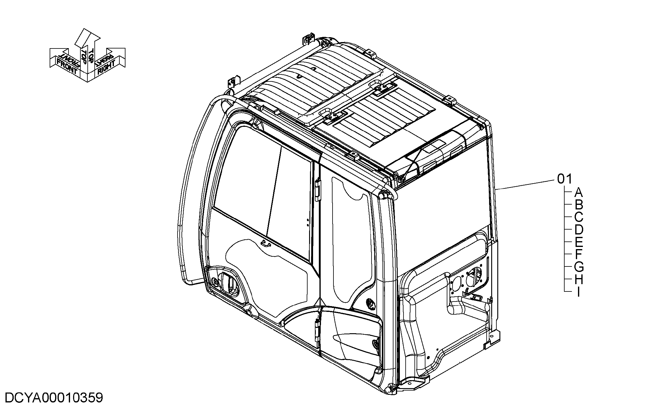 Схема Кабина (мобиле коммуникатионс) HITACHI ZX470LC-5G