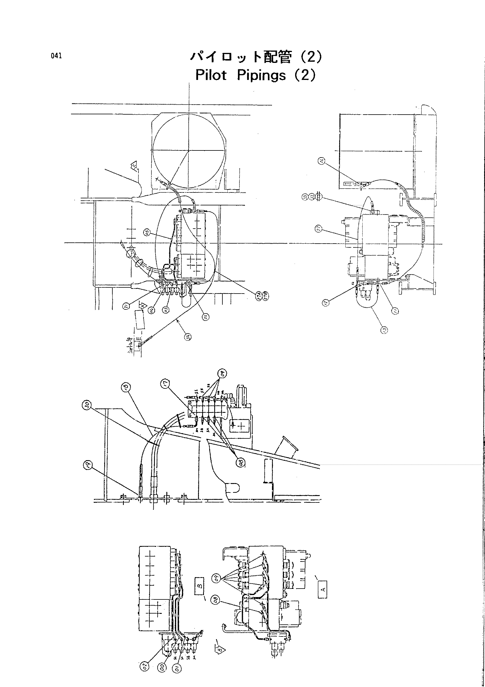Схема Пилотный трубопроводы (2) HITACHI HR420
