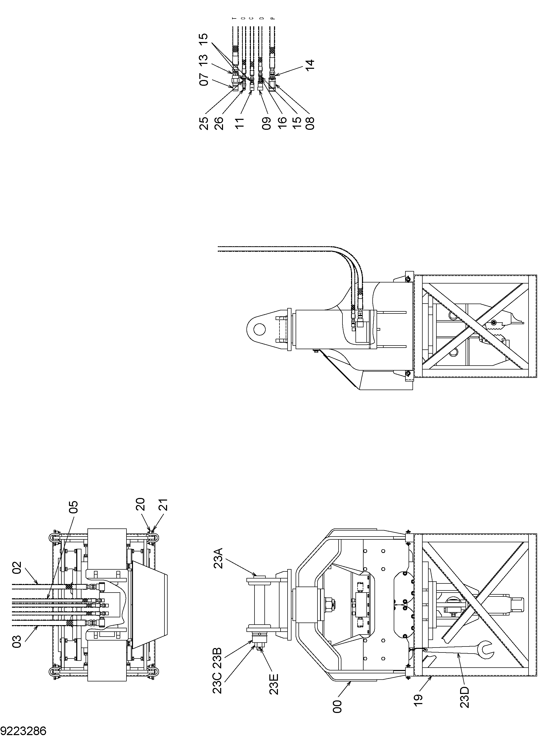 Схема Вибратион блок HITACHI RX3300-3