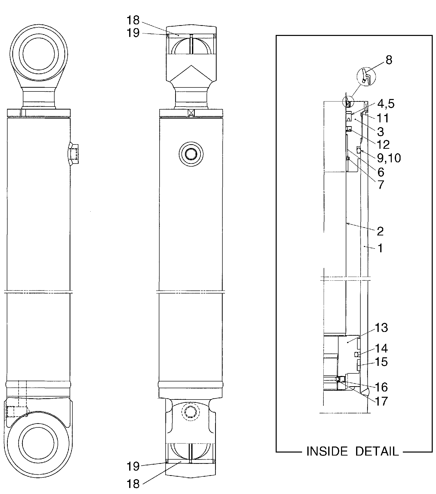 Схема Подъём гидроцилиндр HITACHI L13T-3