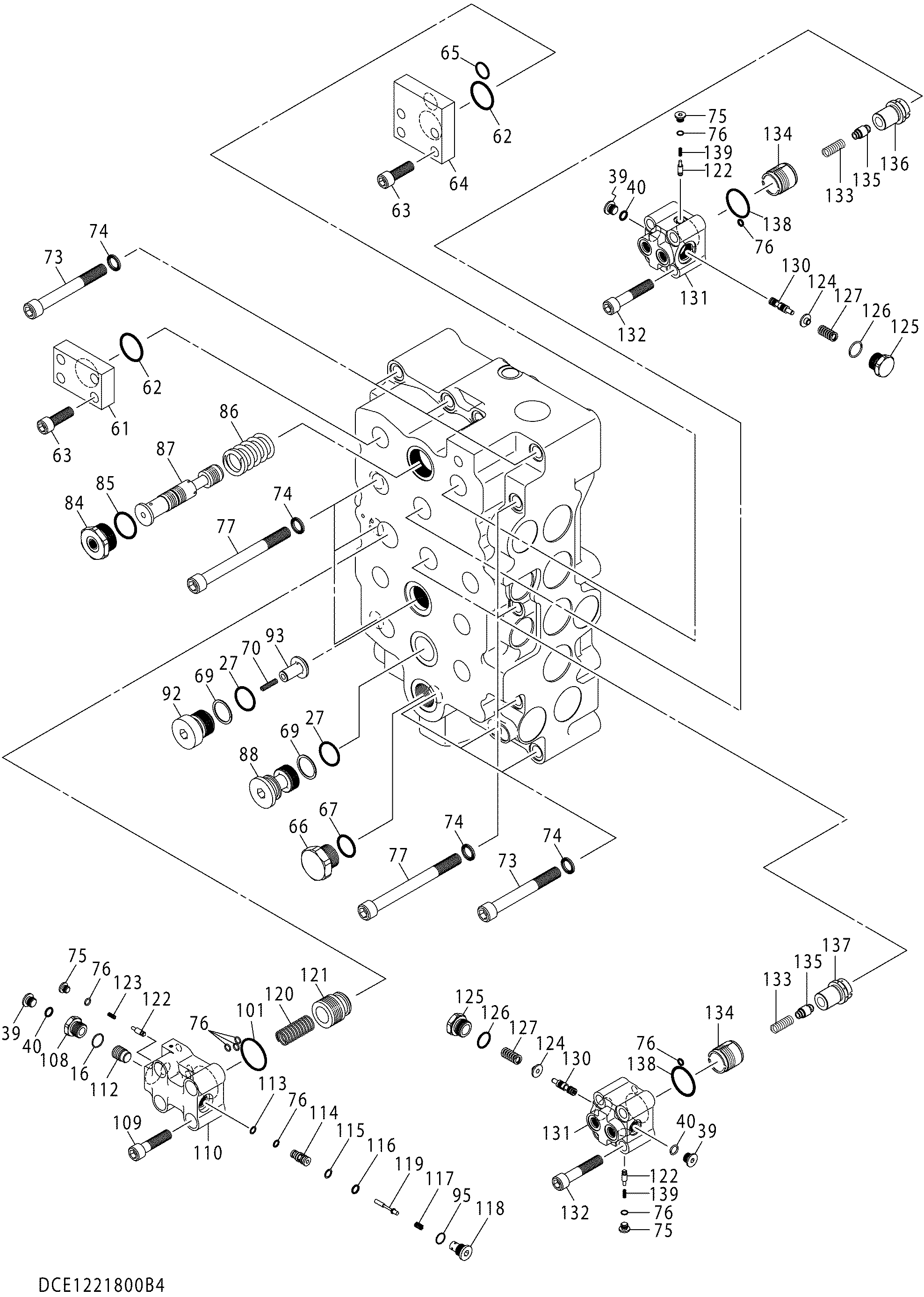 Схема Гидрораспределитель (4/4) HITACHI ZX470R-3