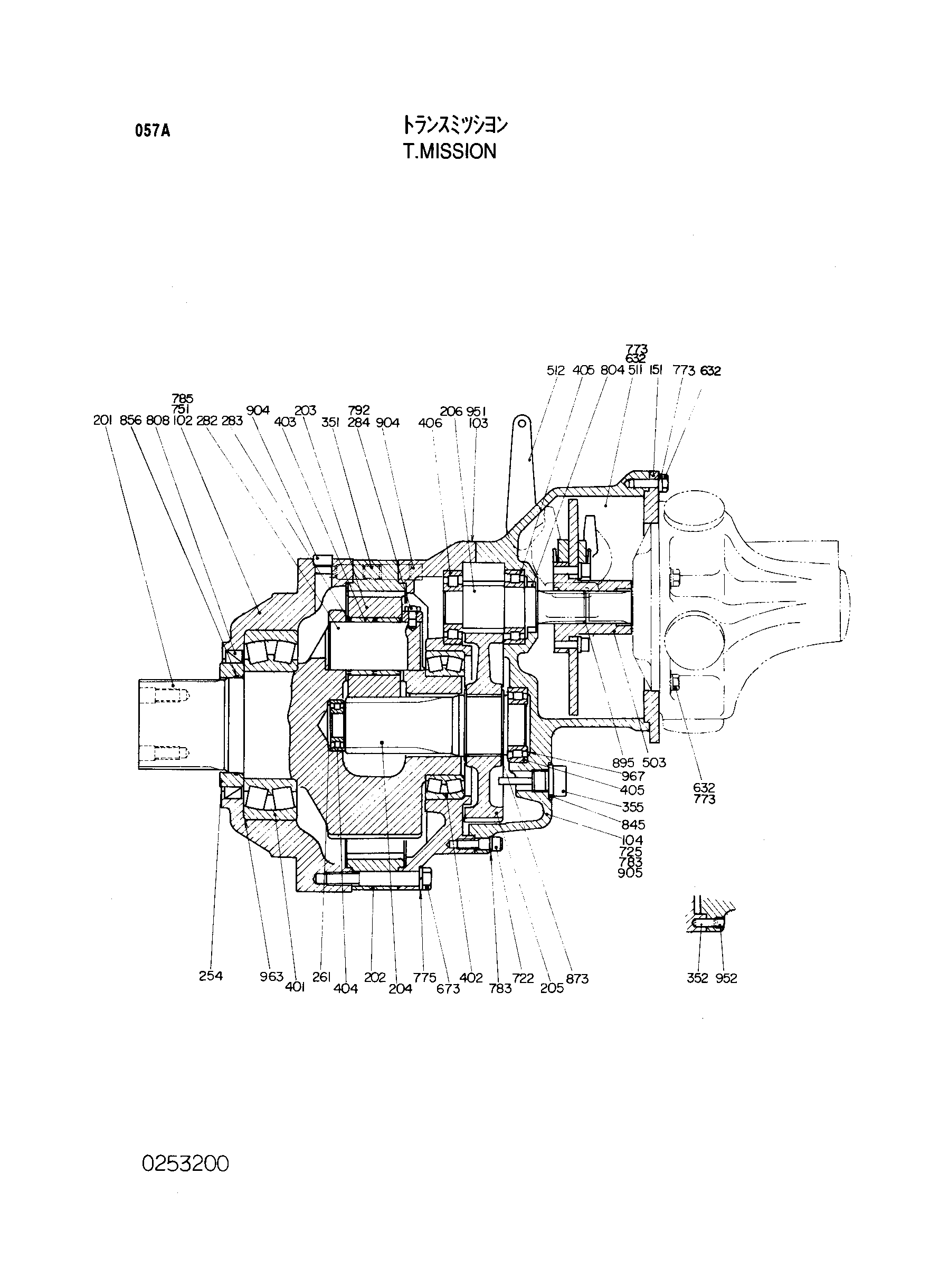 Схема Трансмиссия HITACHI KH180-3