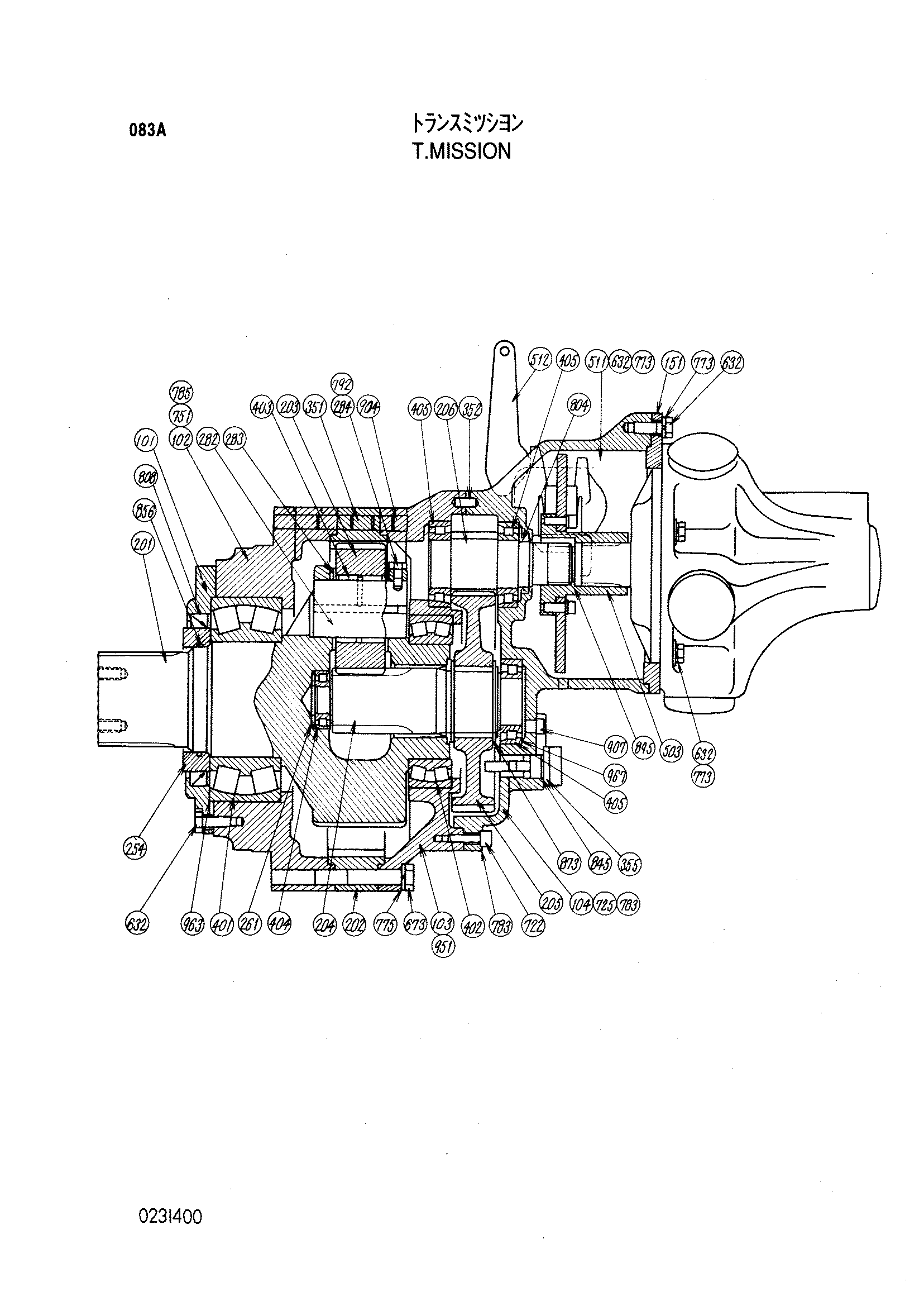 Схема Трансмиссия HITACHI KH150-3