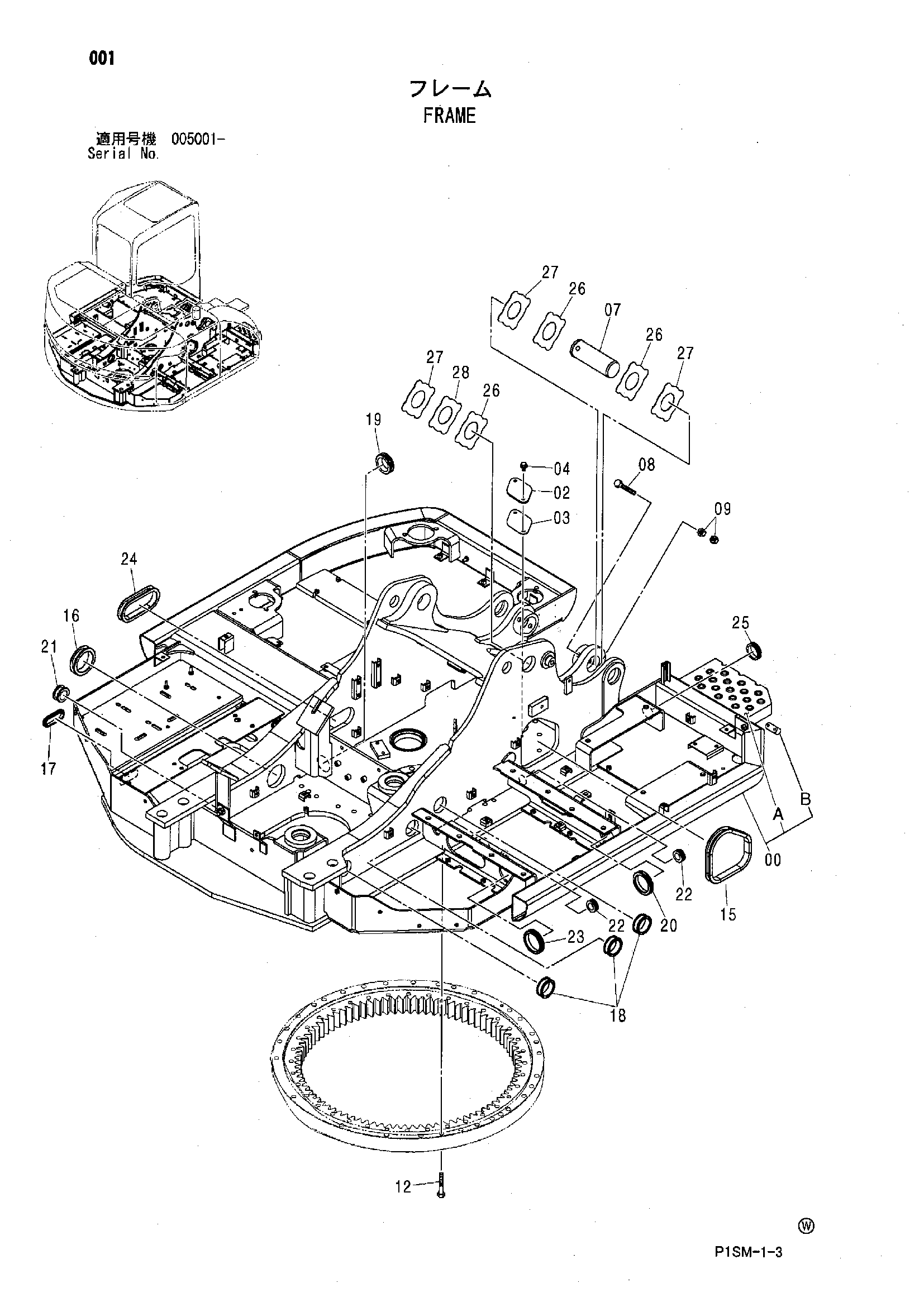 Схема Рама HITACHI ZX135UR