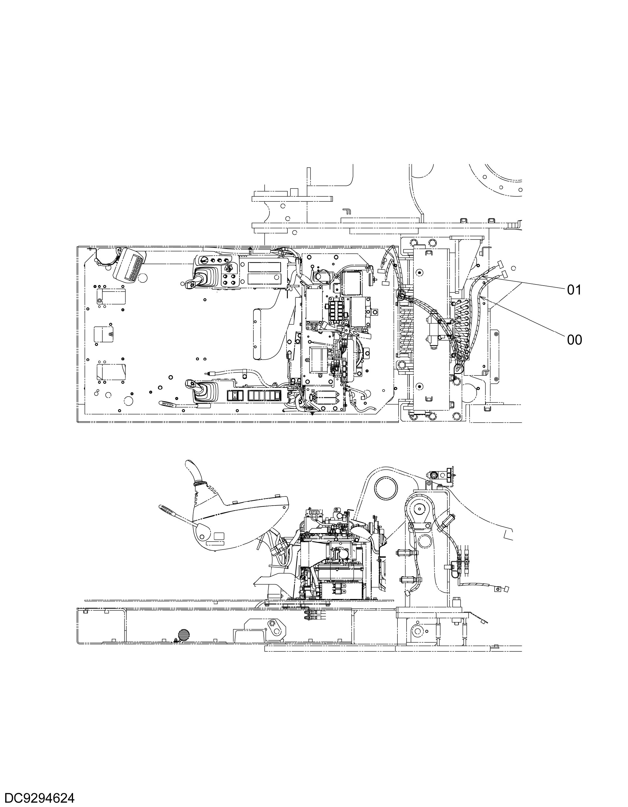 Схема Электрооборудование (2) HITACHI ZX350LC-3-HCME