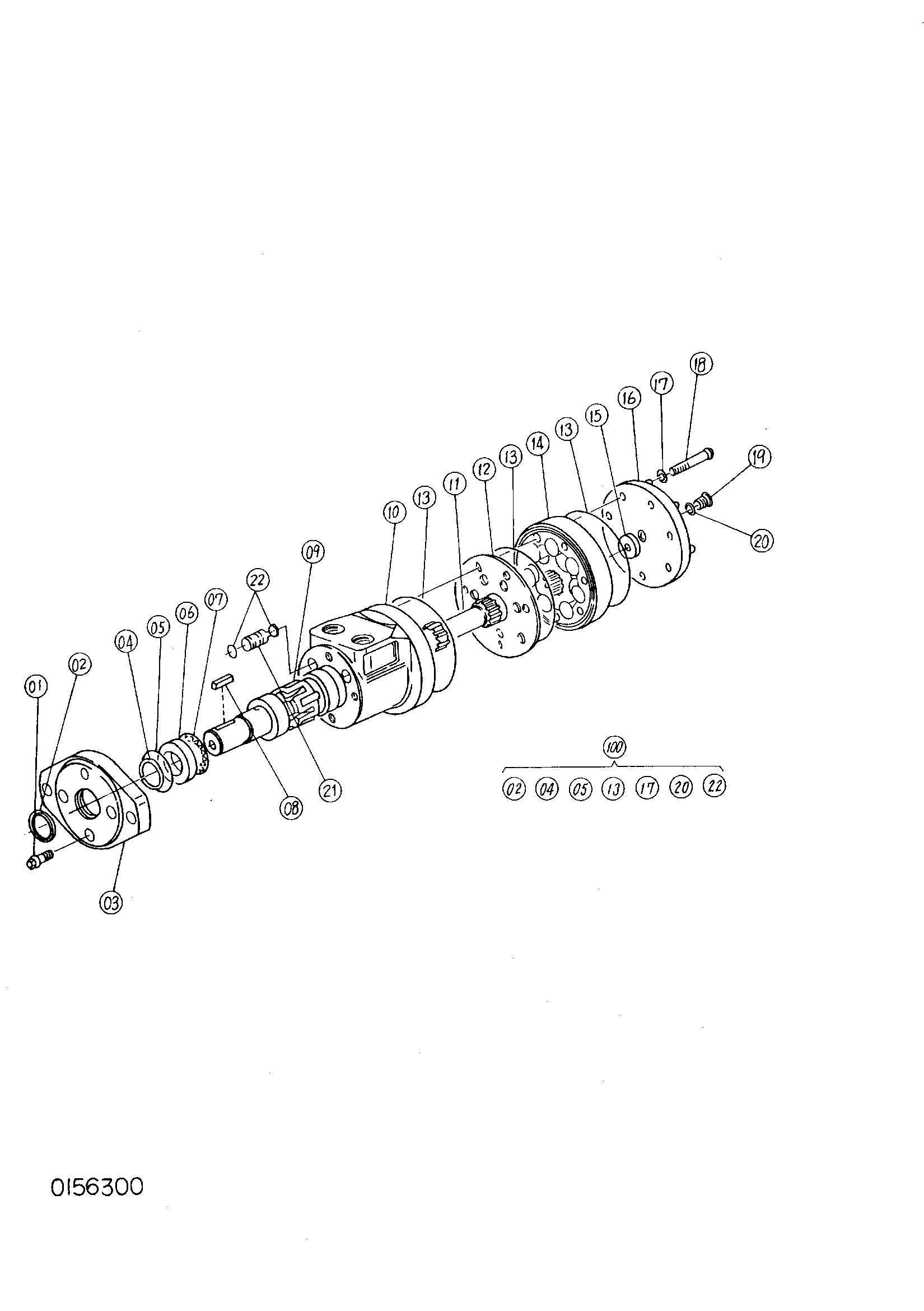 Схема Гидромотор (TAG линия) HITACHI KH125-3(D)