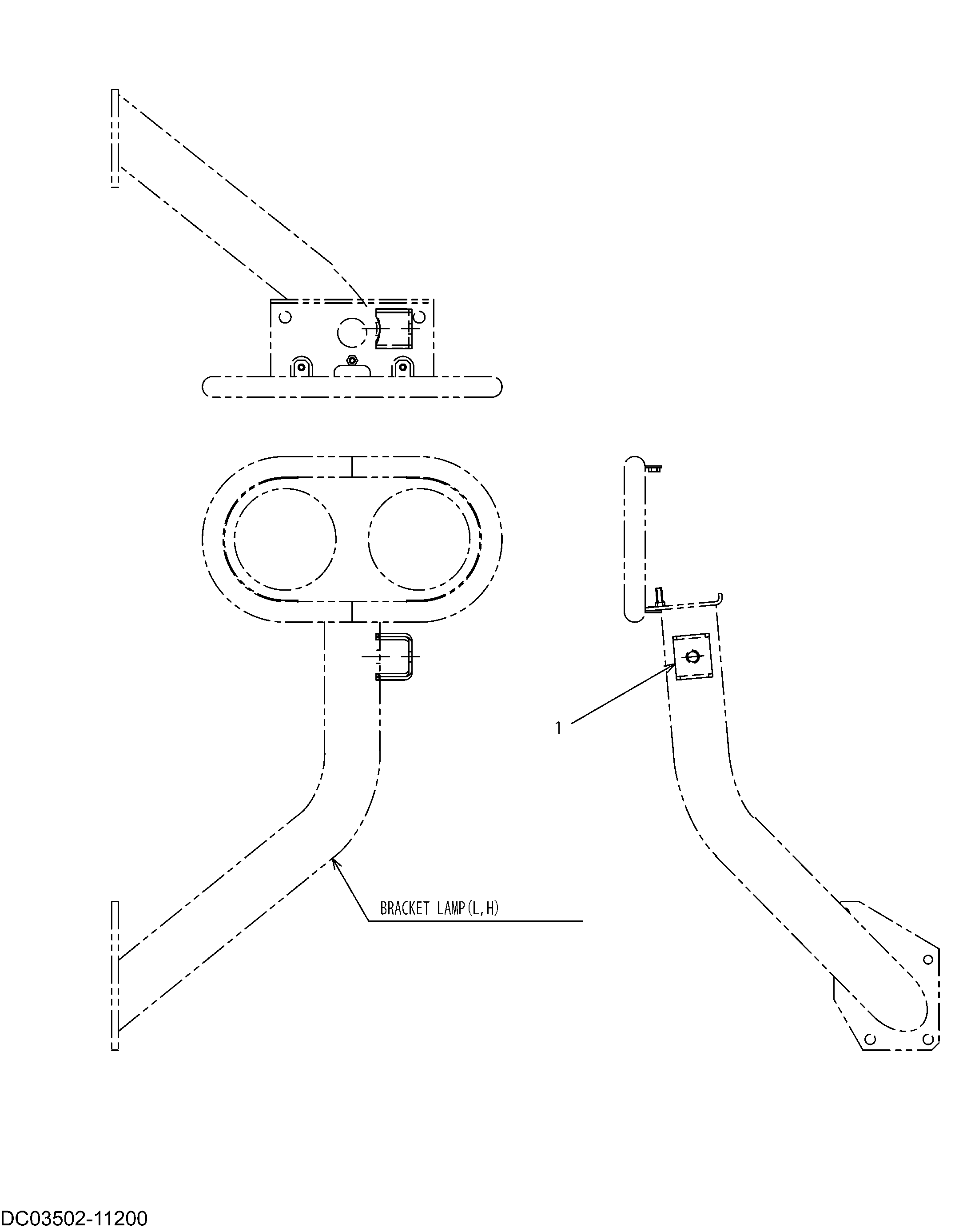 Схема Пластина (1)(фонарь кронштейн) HITACHI ZW550