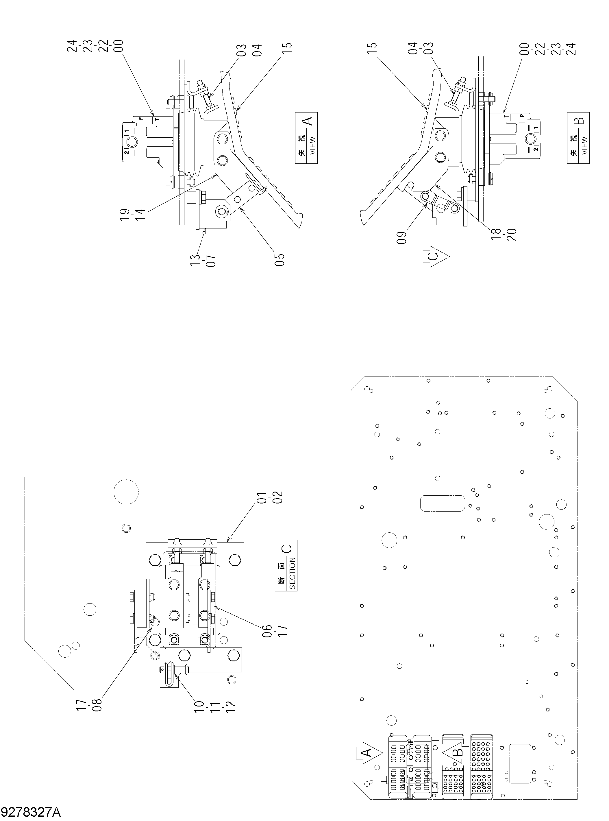 Схема Правый педаль (двойной) HITACHI ZX470H-3