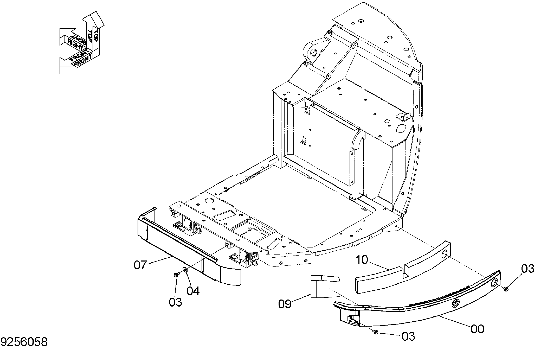 Схема CANOPY (FLOOR) STAY (1) HITACHI ZX40WM-3D
