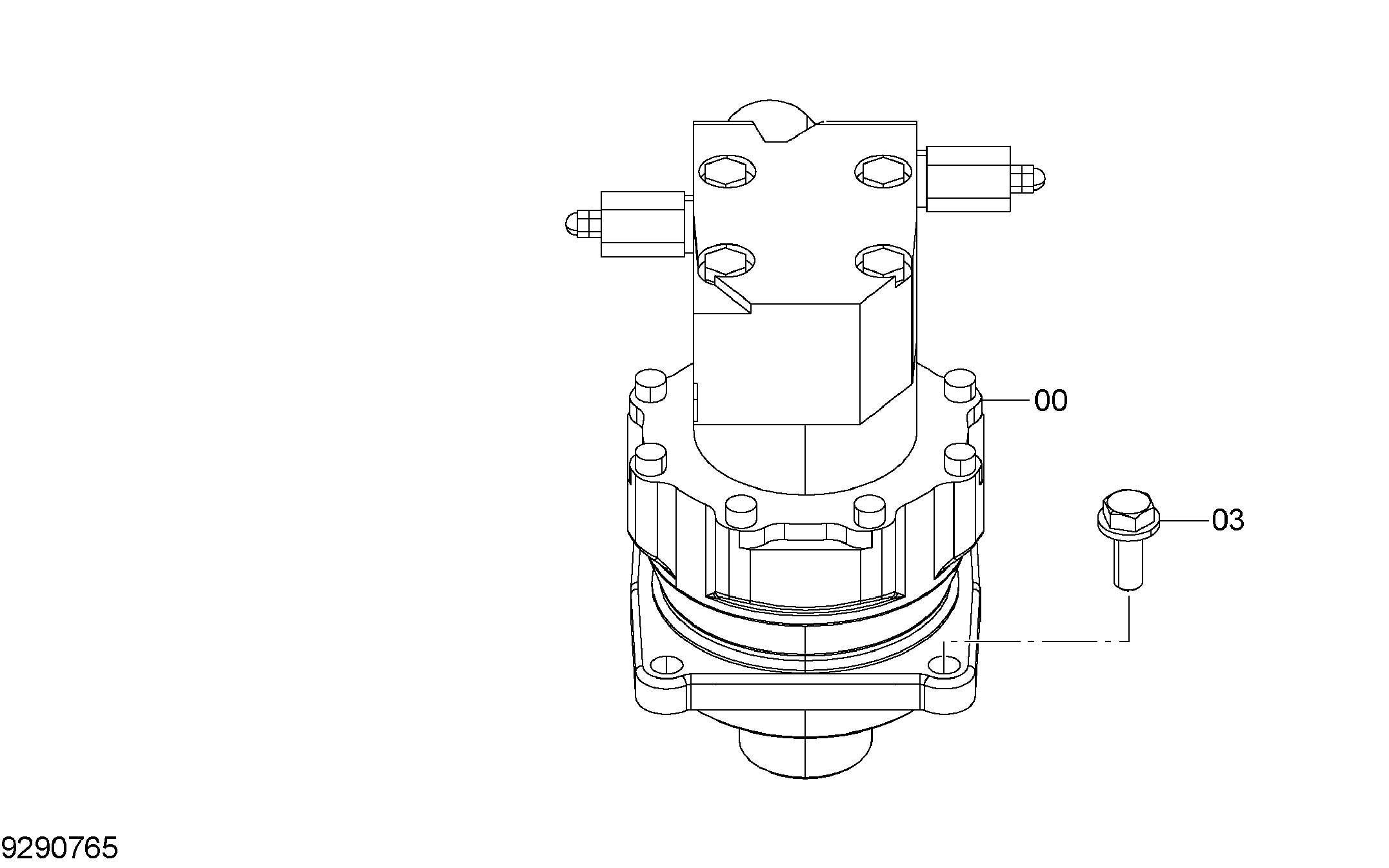 Схема Механизм поворота HITACHI ZX14-3CKD