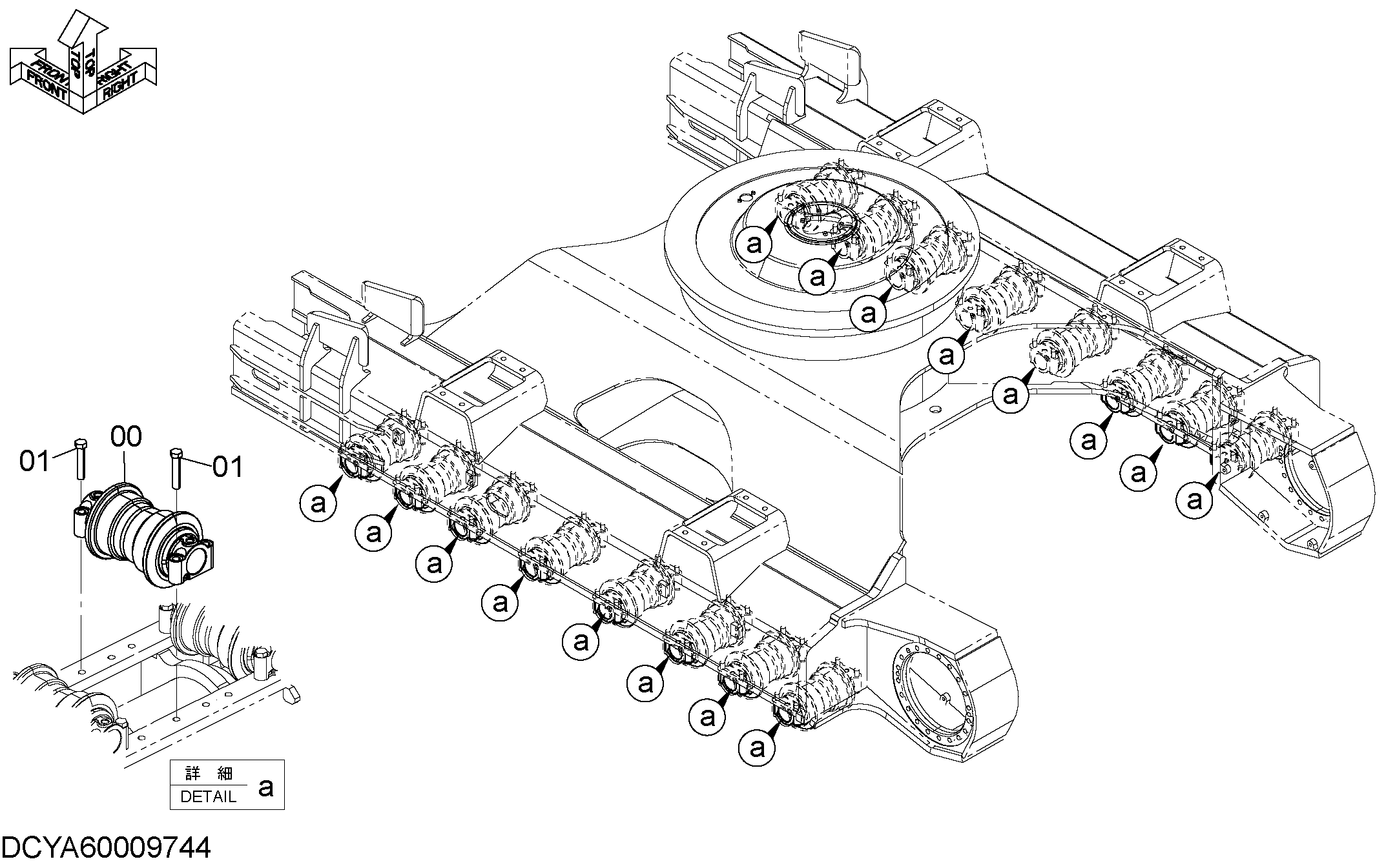 Схема Опорный каток HITACHI ZX400L-5G