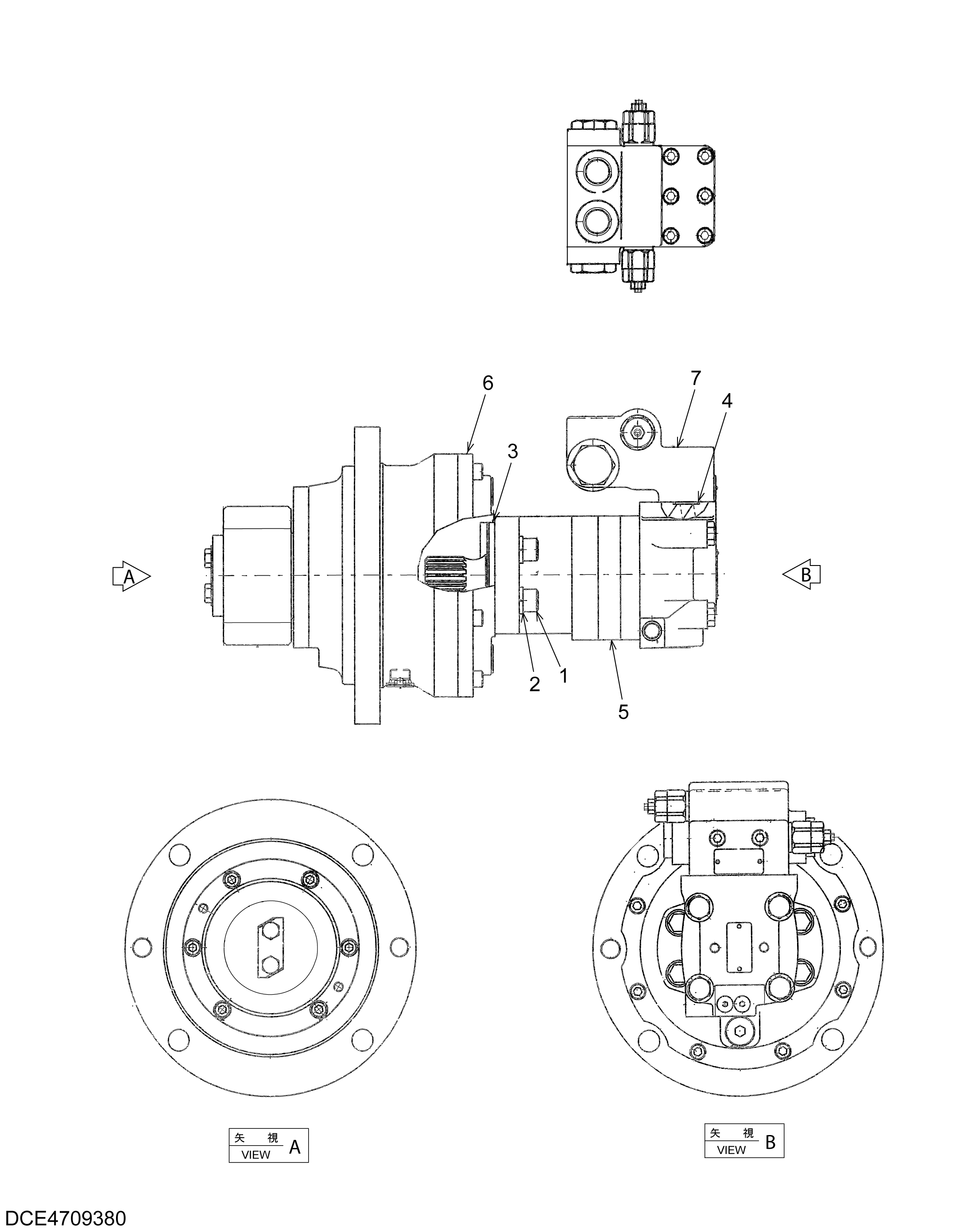 Схема Гидромотор в сборе HITACHI ZX120-3