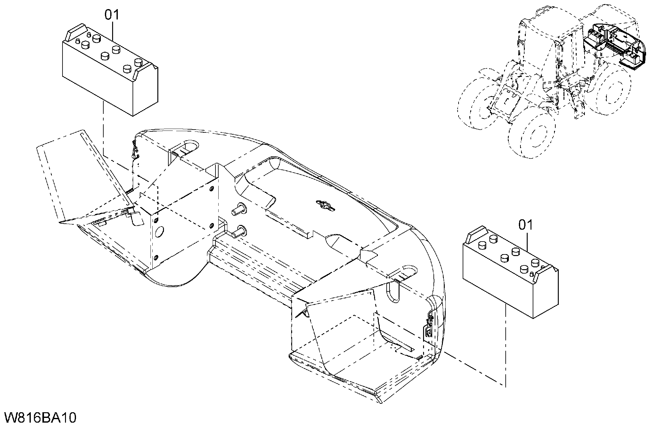 Схема Аккумулятор(BA001) HITACHI ZW220
