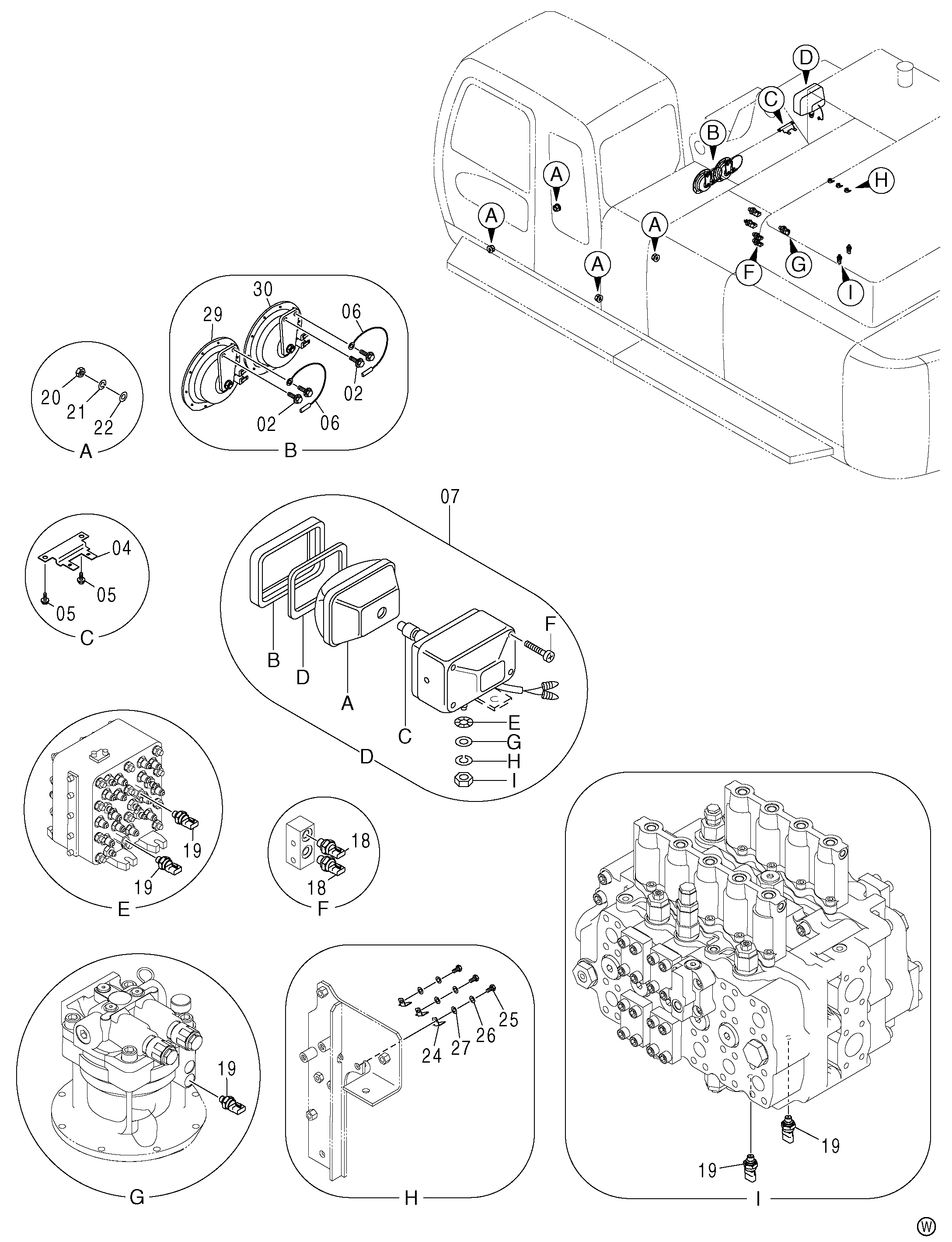 Схема Электрооборудование (5)<450, H, MT, MTH> HITACHI ZX480MT