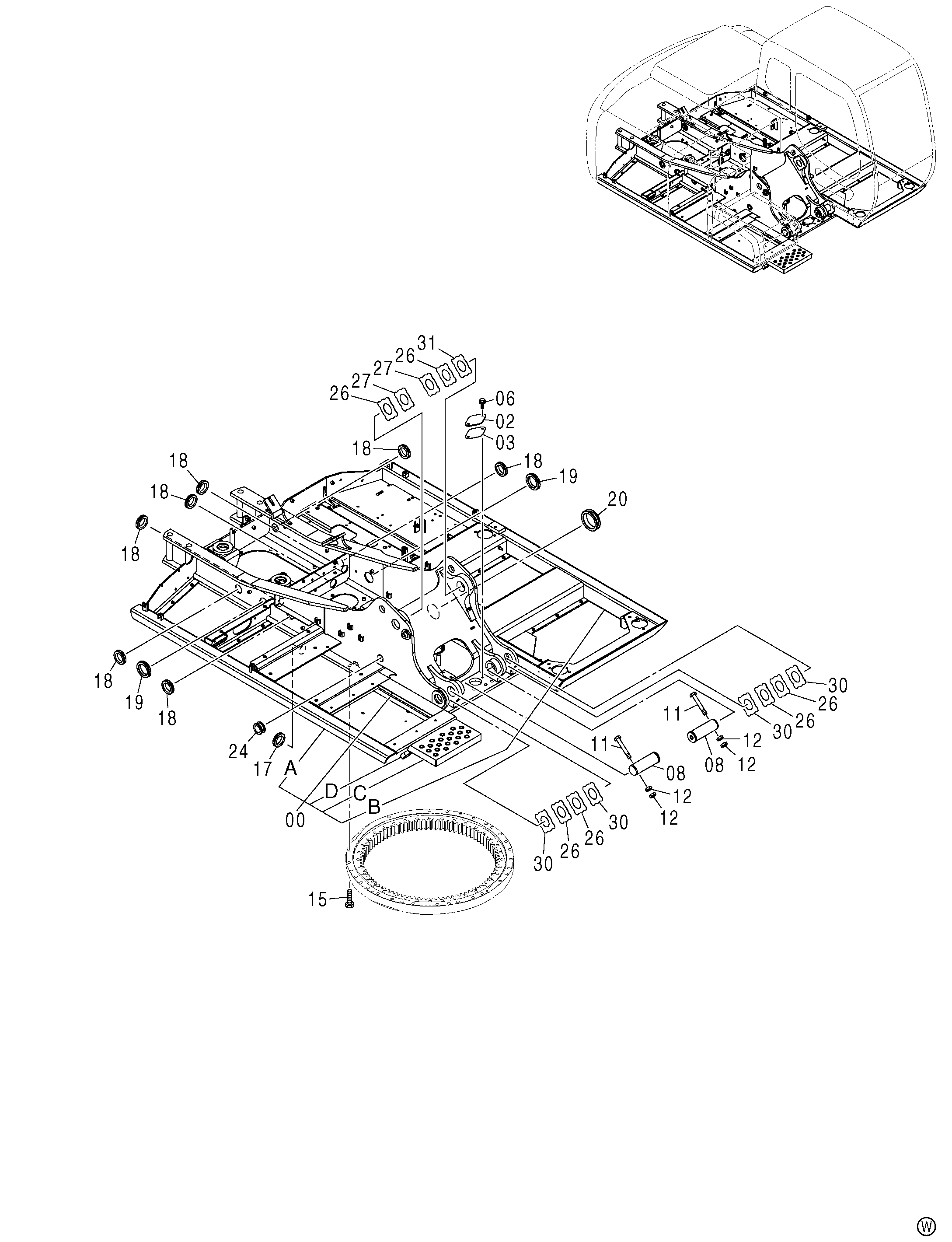 Схема Рама HITACHI ZX130-AMS