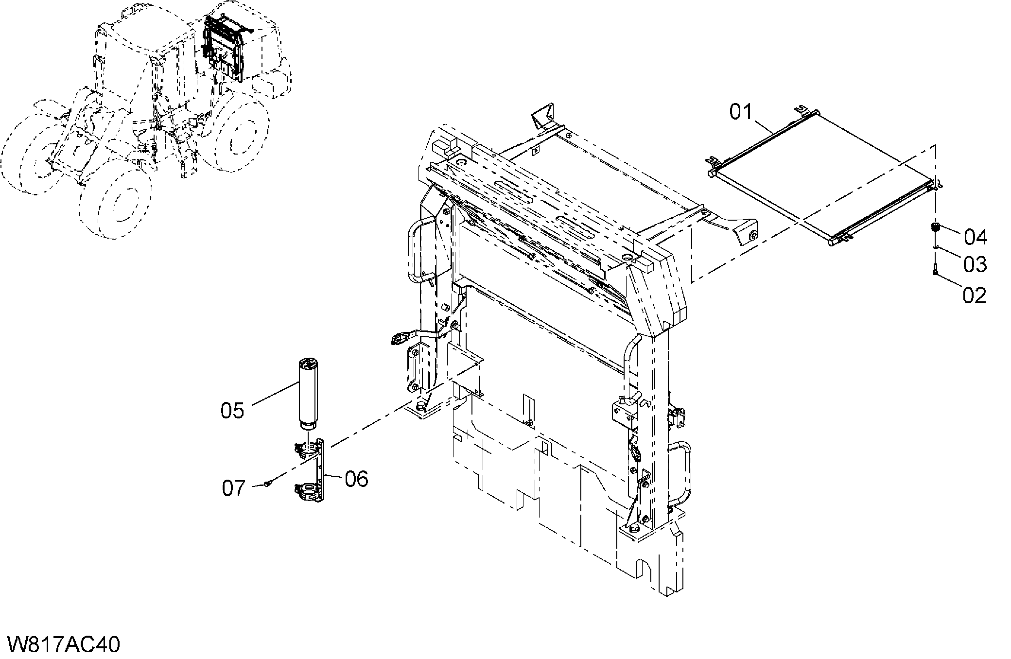 Схема Кондиционер детали(1)(AC400) HITACHI ZW310
