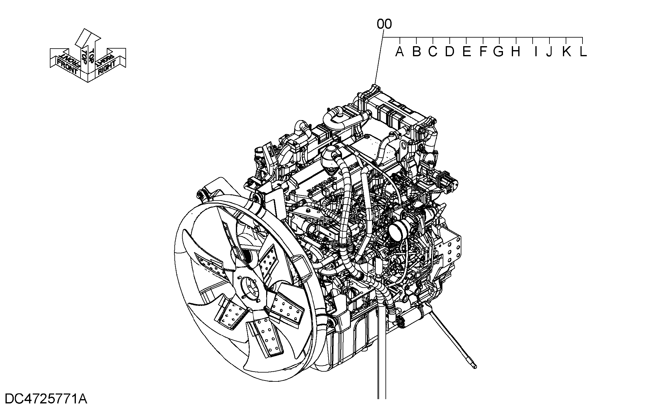 Схема Двигатель HITACHI ZX290LCN-5B