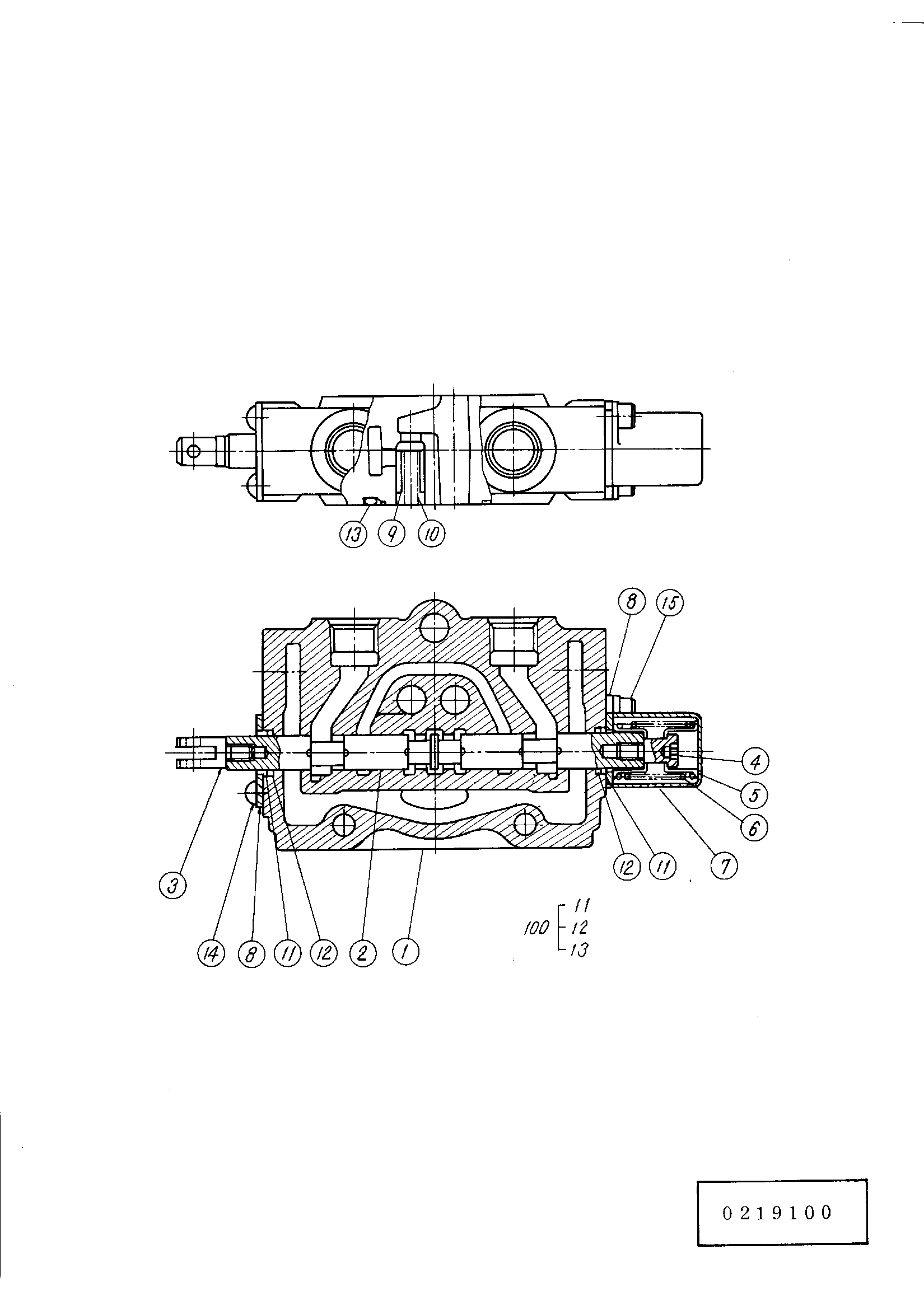 Схема Золотник секция HITACHI KH1000