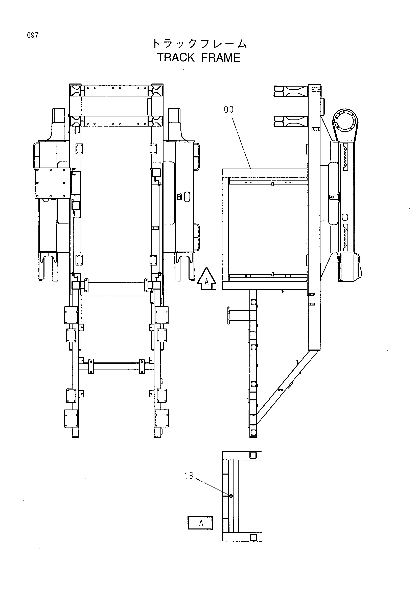 Схема Гусеничная рама HITACHI SR-P600