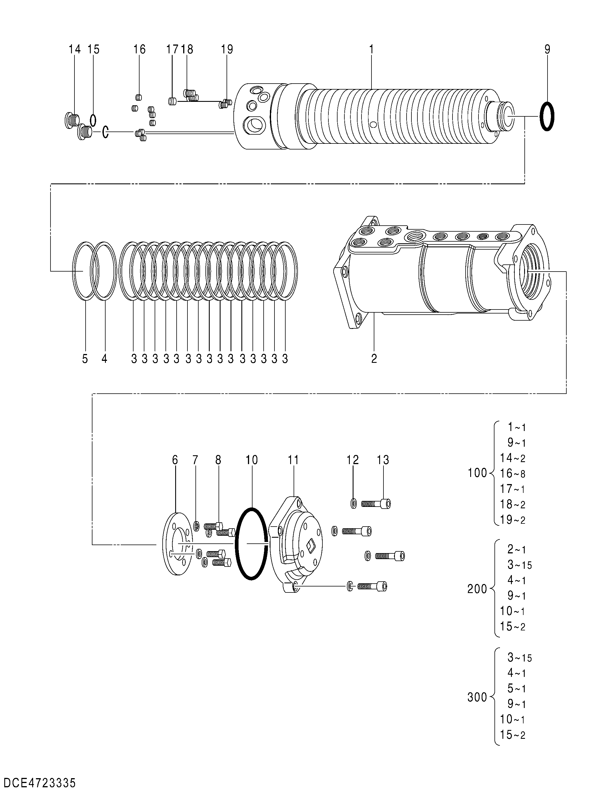 Схема Центральный коллектор HITACHI ZX145W-3-AMS