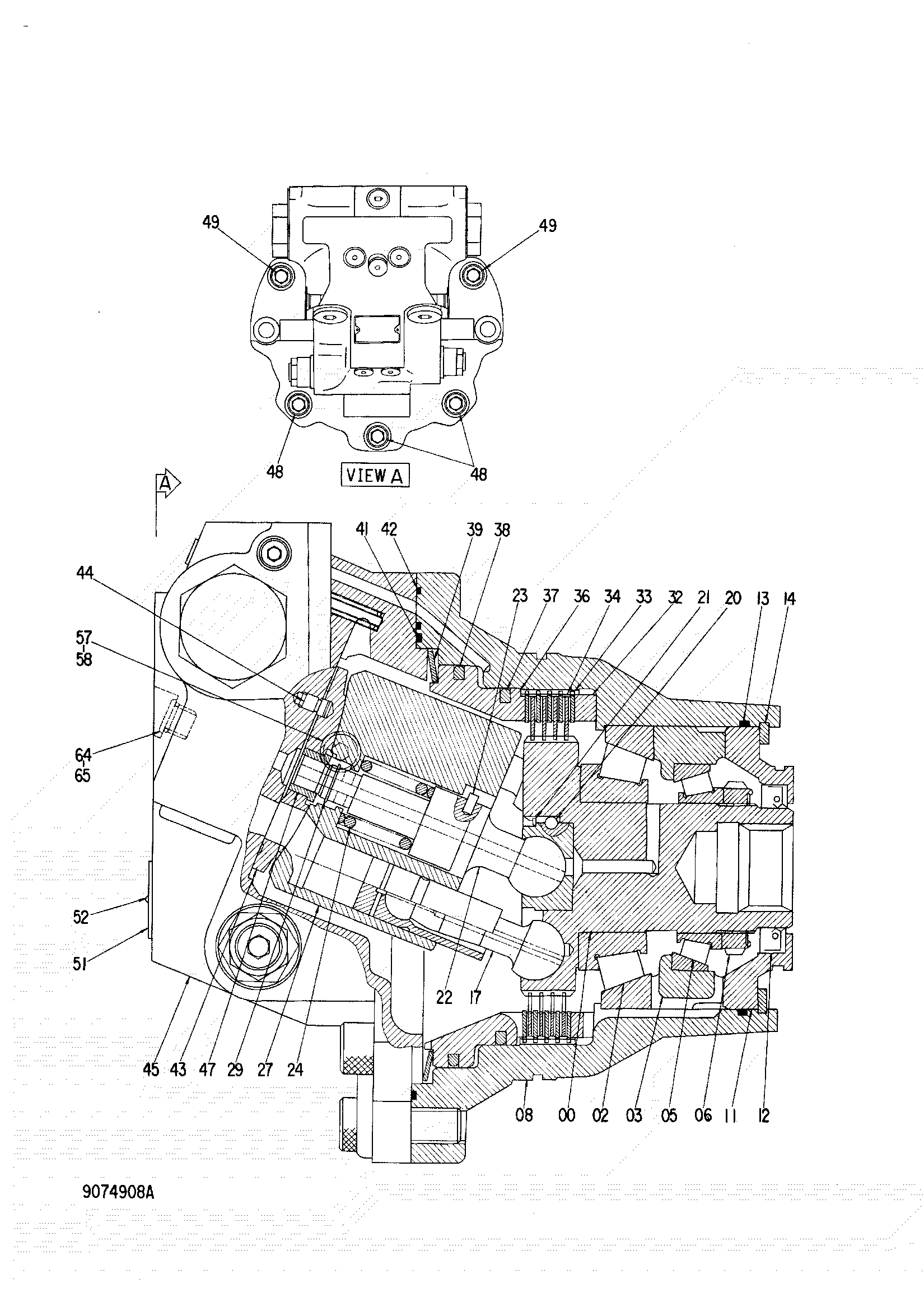 Схема Гидромотор (ход) HITACHI KH125-3(D)