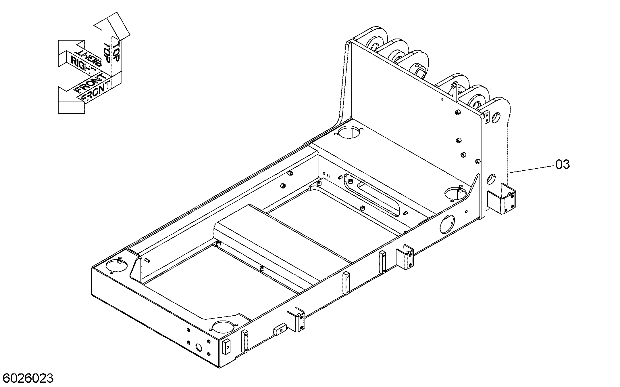 Схема Платформа (тяга тип хигх-моунт кабина) HITACHI ZX400W-3
