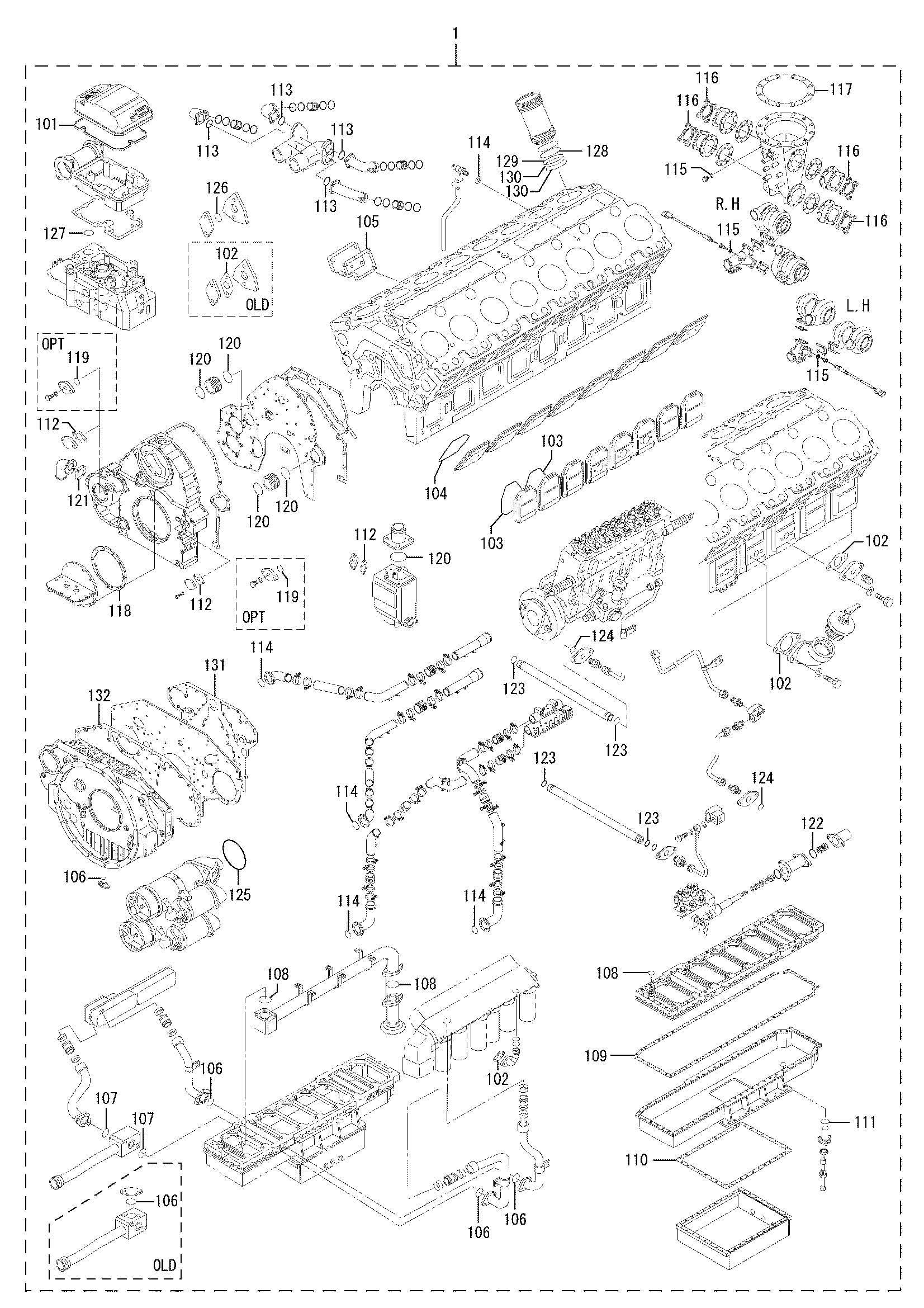 Схема Оверхаул прокладка комплект(деталь-3) HITACHI EX3600-5